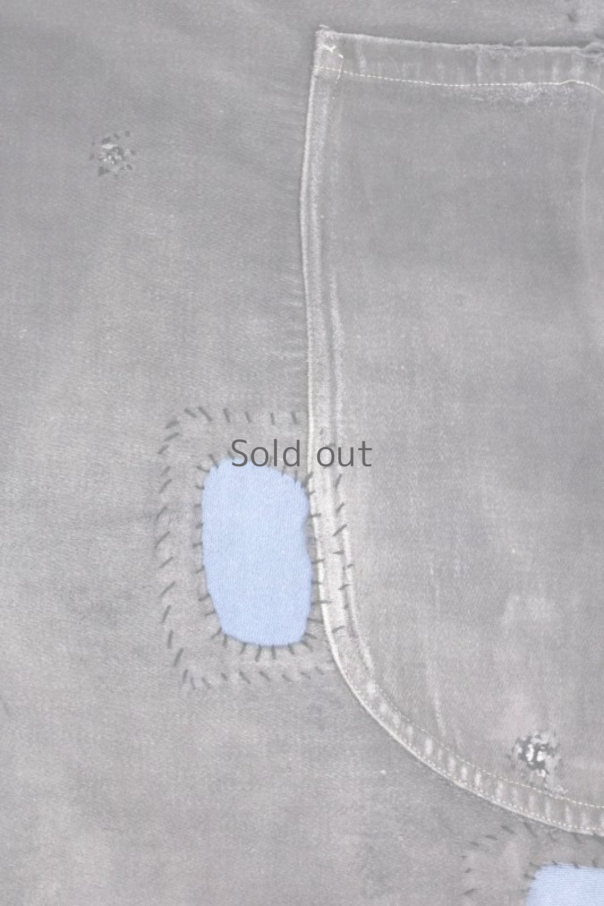 画像5: 【MITSUGU SASAKI】ビンテージリメイク　ブラックモールスキン ワークエプロン (5)