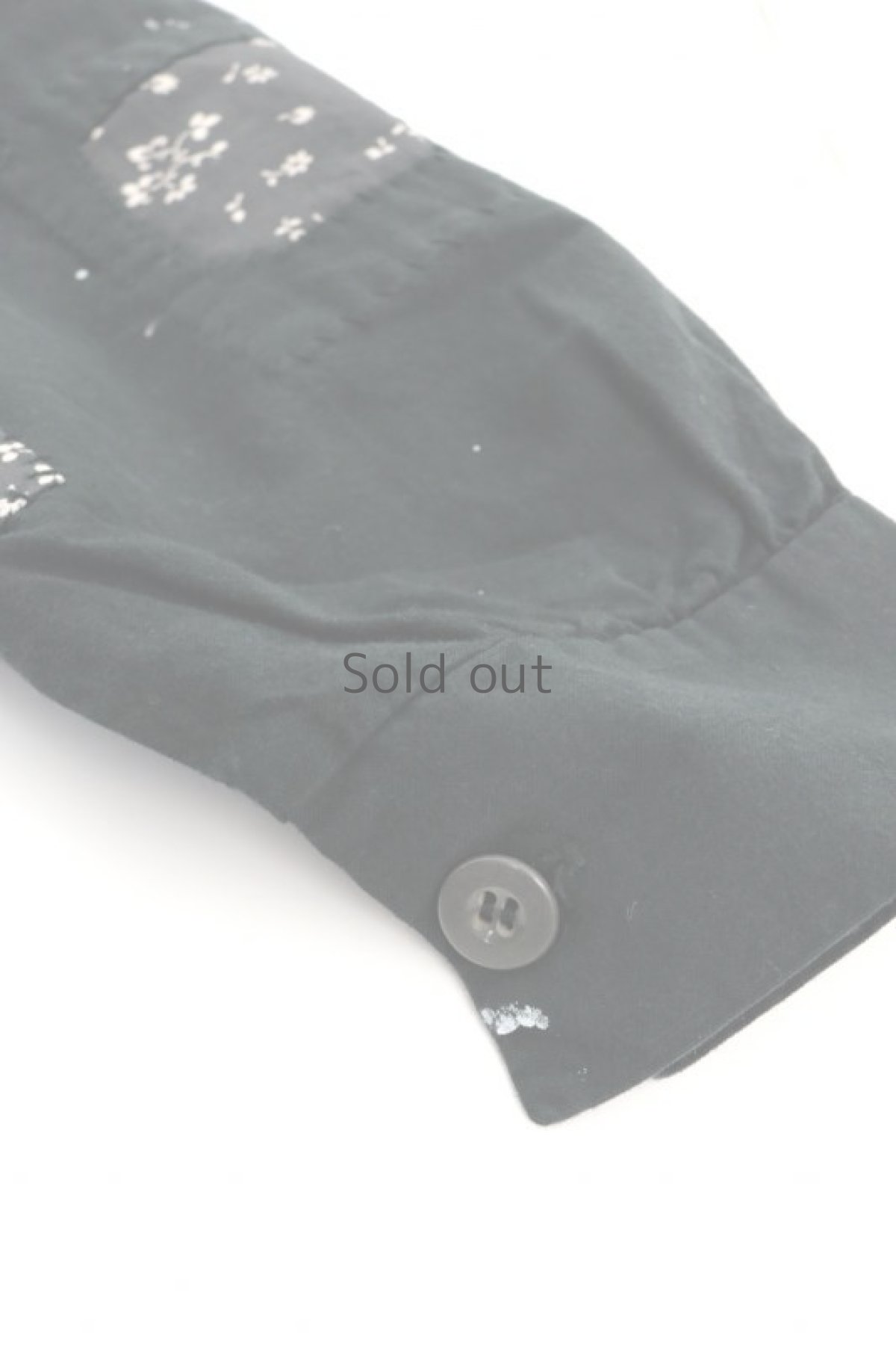 画像10: 【MITSUGU SASAKI】ビンテージリメイク　花柄パッチワーク　ナースワークドレス（黒後染め） (10)