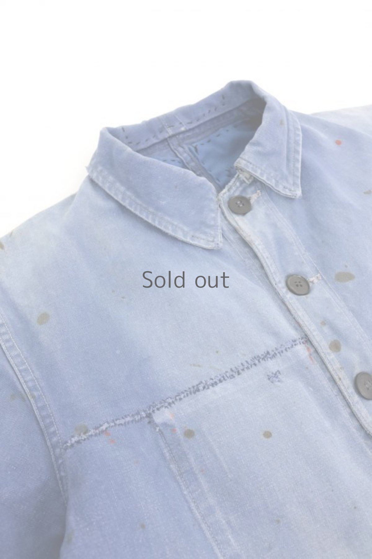 画像2: 【MITSUGU SASAKI】ビンテージリメイク　パッチワーク　コットンツイルワークジャケット（Le Meilleur d'Amiens） (2)