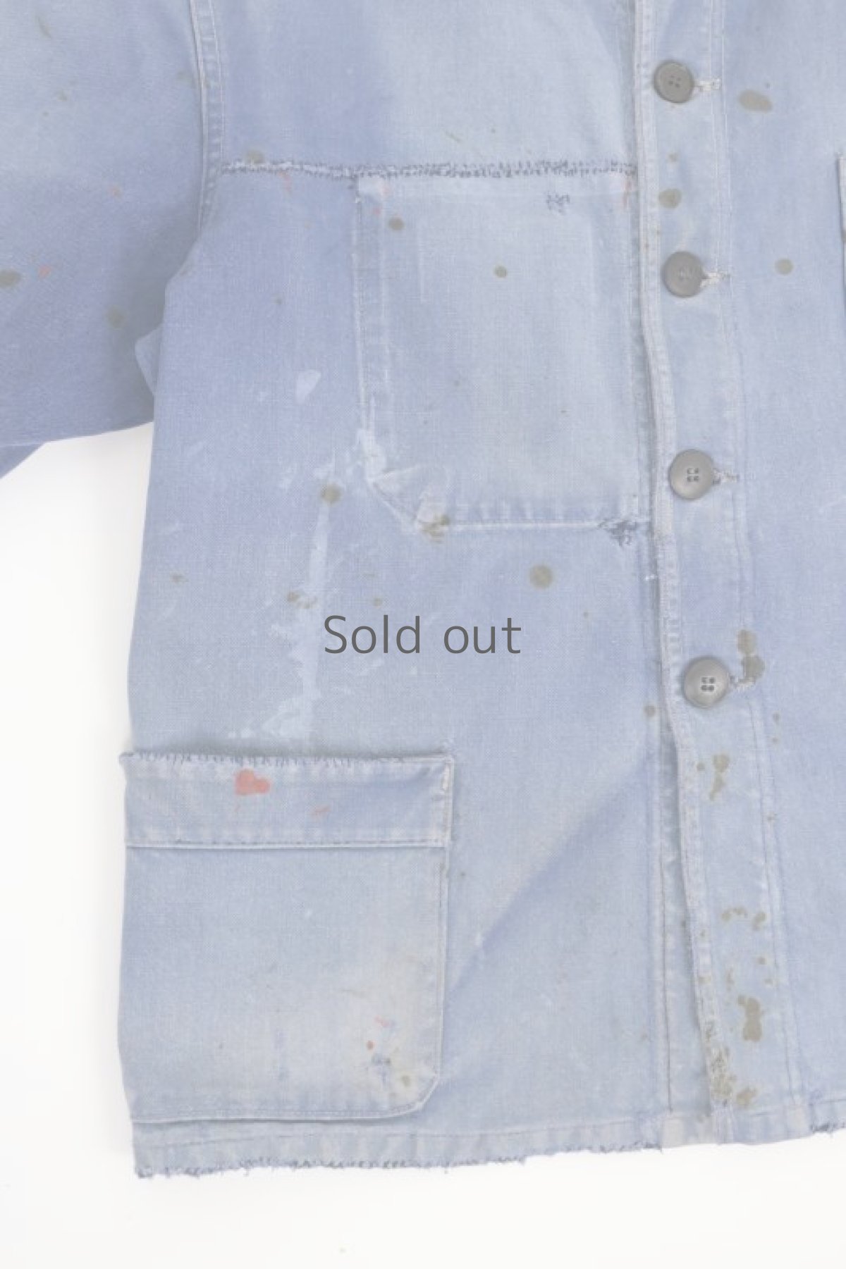 画像3: 【MITSUGU SASAKI】ビンテージリメイク　パッチワーク　コットンツイルワークジャケット（Le Meilleur d'Amiens） (3)