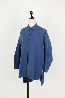 画像9: 【フランス】1950年代頃のブルーコットン　長袖ワークシャツ (9)