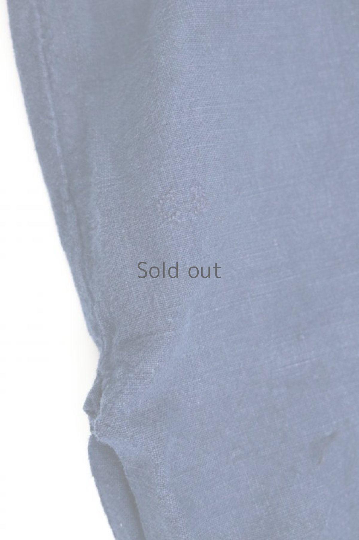 画像4: 【フランス】２０世紀初頭のアンティークリネン×染め　スモックロングシャツ（紺色） (4)