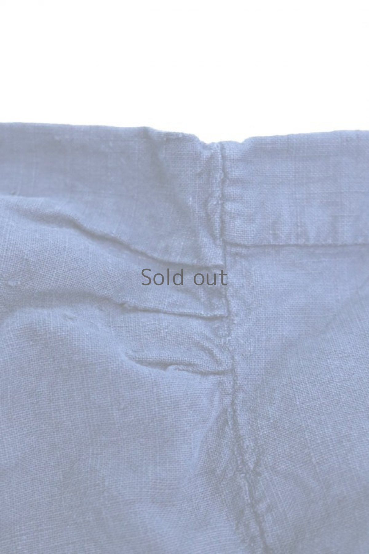 画像9: 【フランス】２０世紀初頭のアンティークリネン×染め　スモックロングシャツ（紺色） (9)