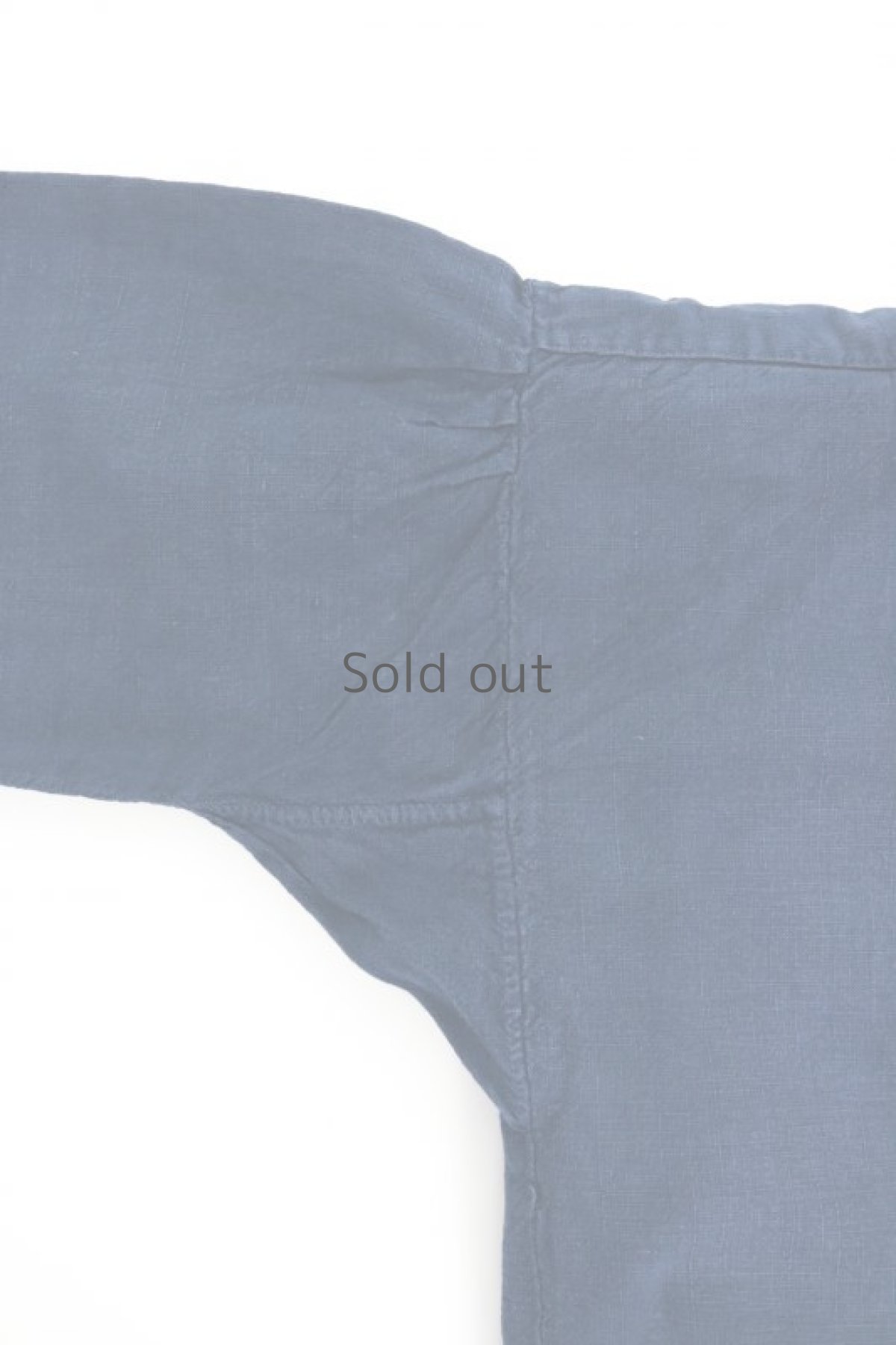 画像6: 【フランス】２０世紀初頭のアンティークリネン×染め　スモックロングシャツ（紺色） (6)