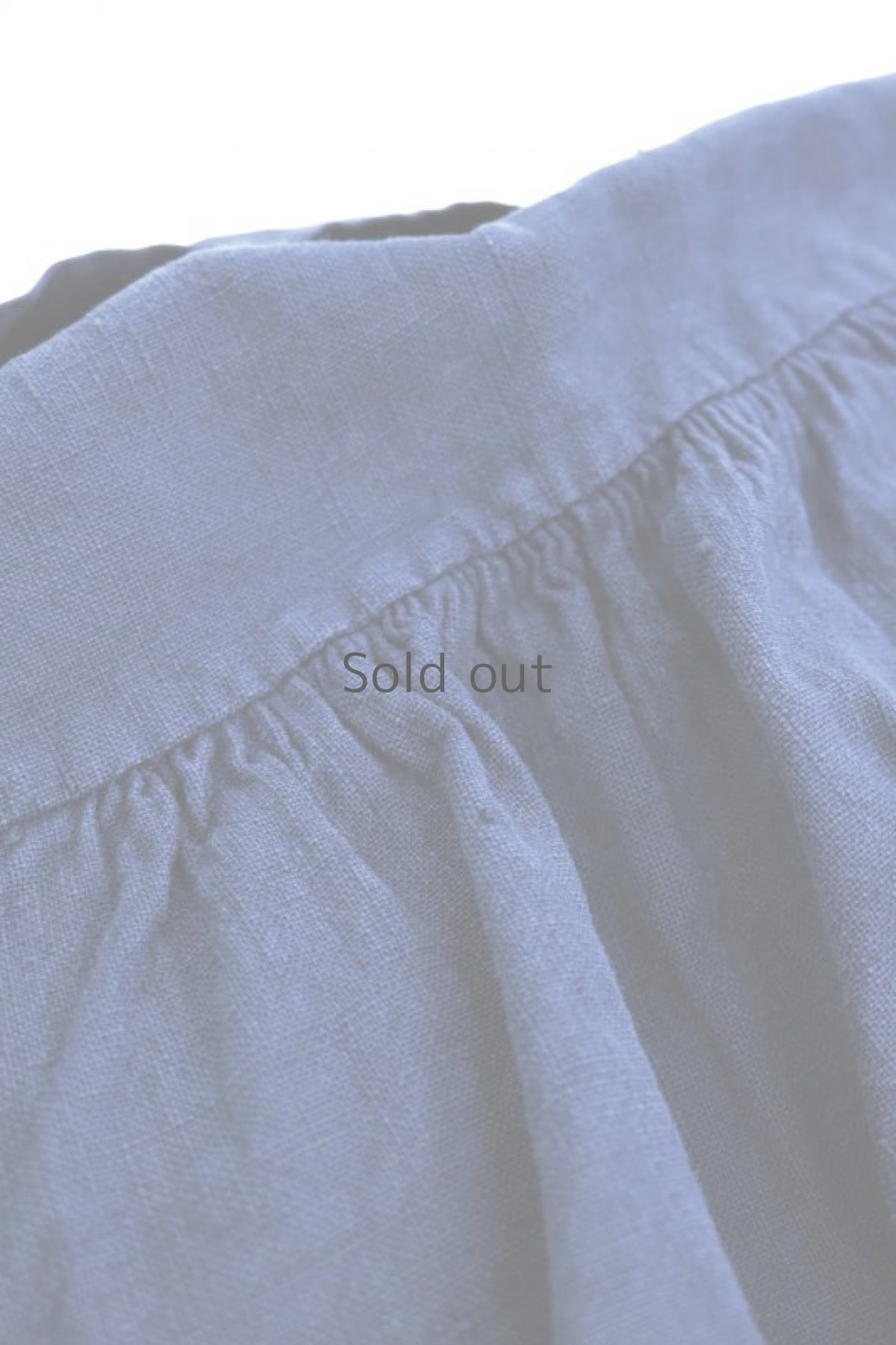 画像8: 【フランス】２０世紀初頭のアンティークリネン×染め　スモックロングシャツ（紺色） (8)