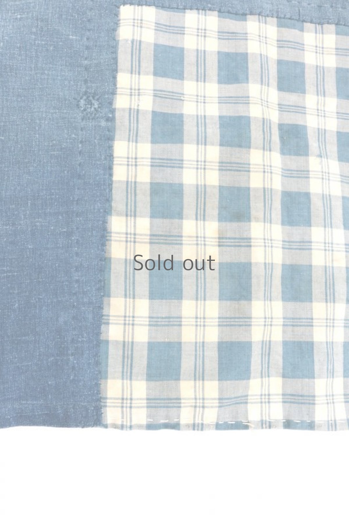 画像3: 【MITSUGU SASAKI】ビンテージリメイク　インディゴ コットン パッチワークエプロン（ファーマーズファブリック） (3)