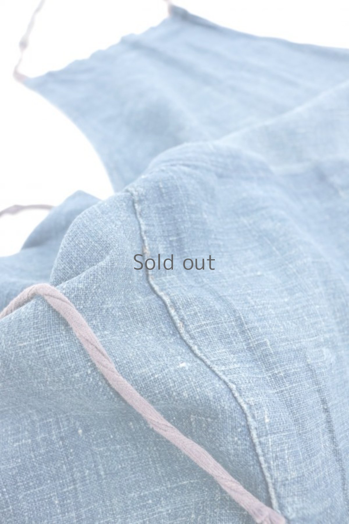 画像5: 【MITSUGU SASAKI】ビンテージリメイク　インディゴ コットン パッチワークエプロン（ファーマーズファブリック） (5)