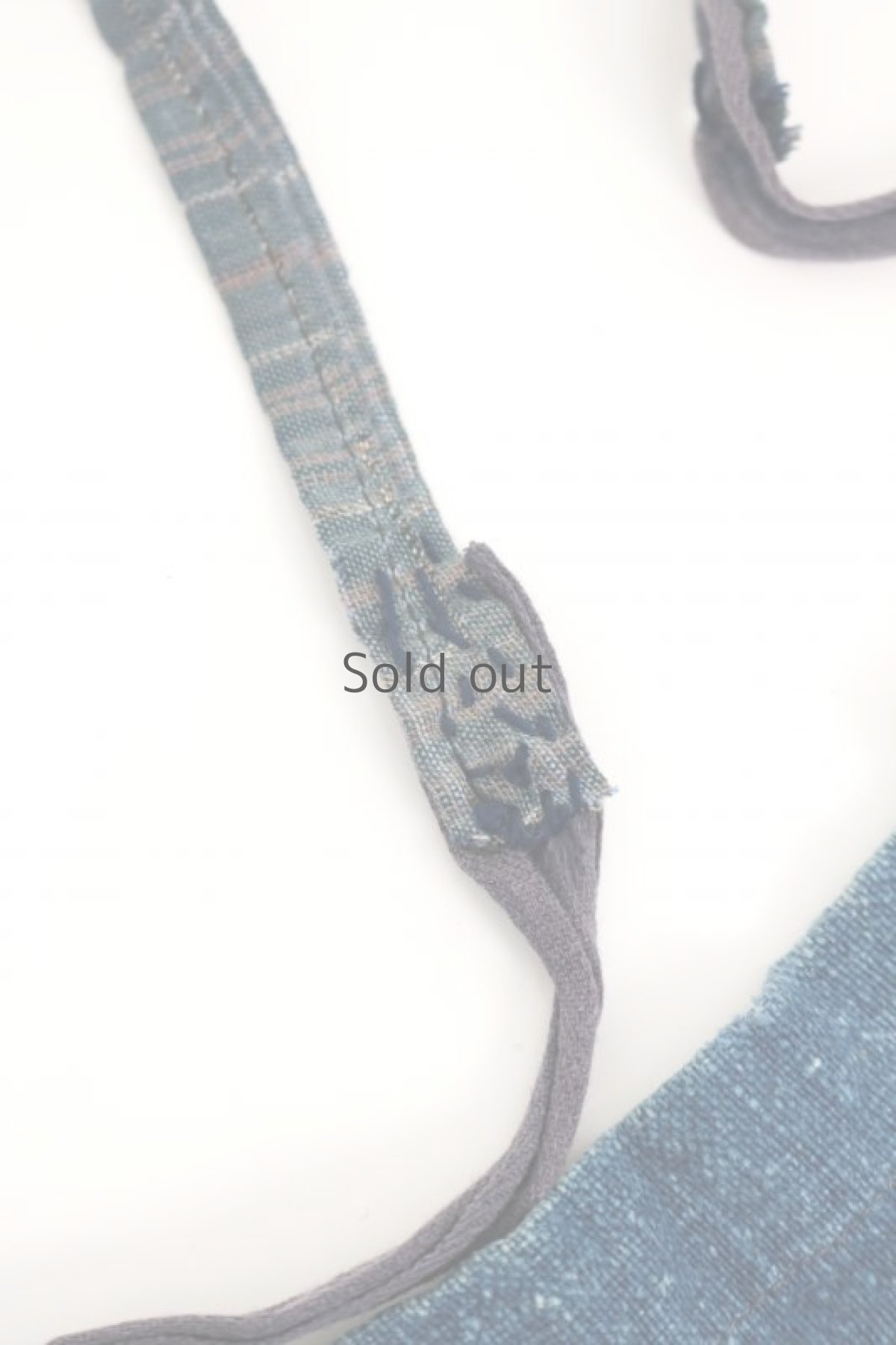 画像8: 【MITSUGU SASAKI】ビンテージリメイク　インディゴ コットン パッチワークエプロン（ファーマーズファブリック） (8)