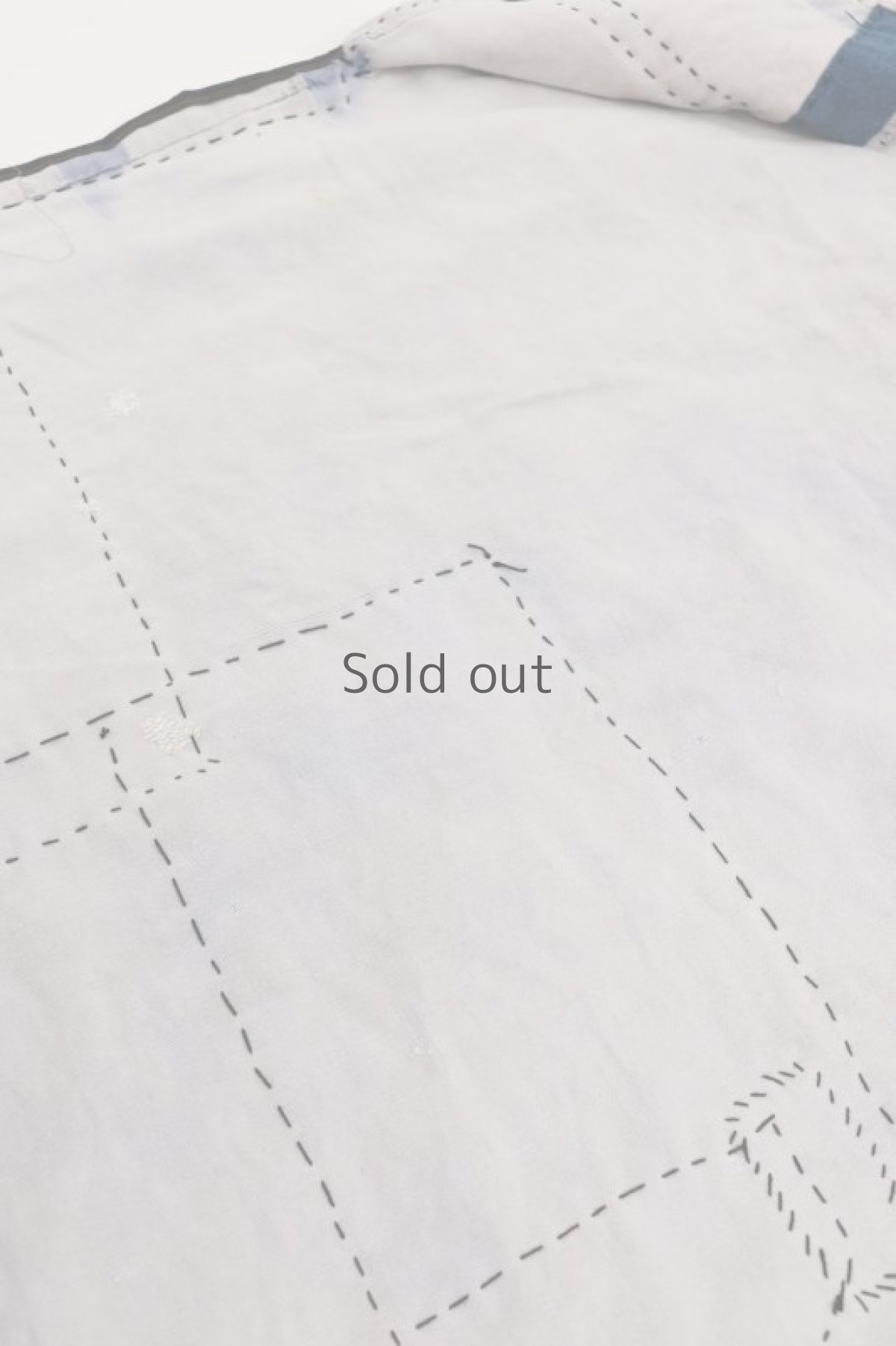 画像9: 【MITSUGU SASAKI】BORO古布　藍染古布を縫いつけたフレンチリネンアンティーク エプロン　 (9)