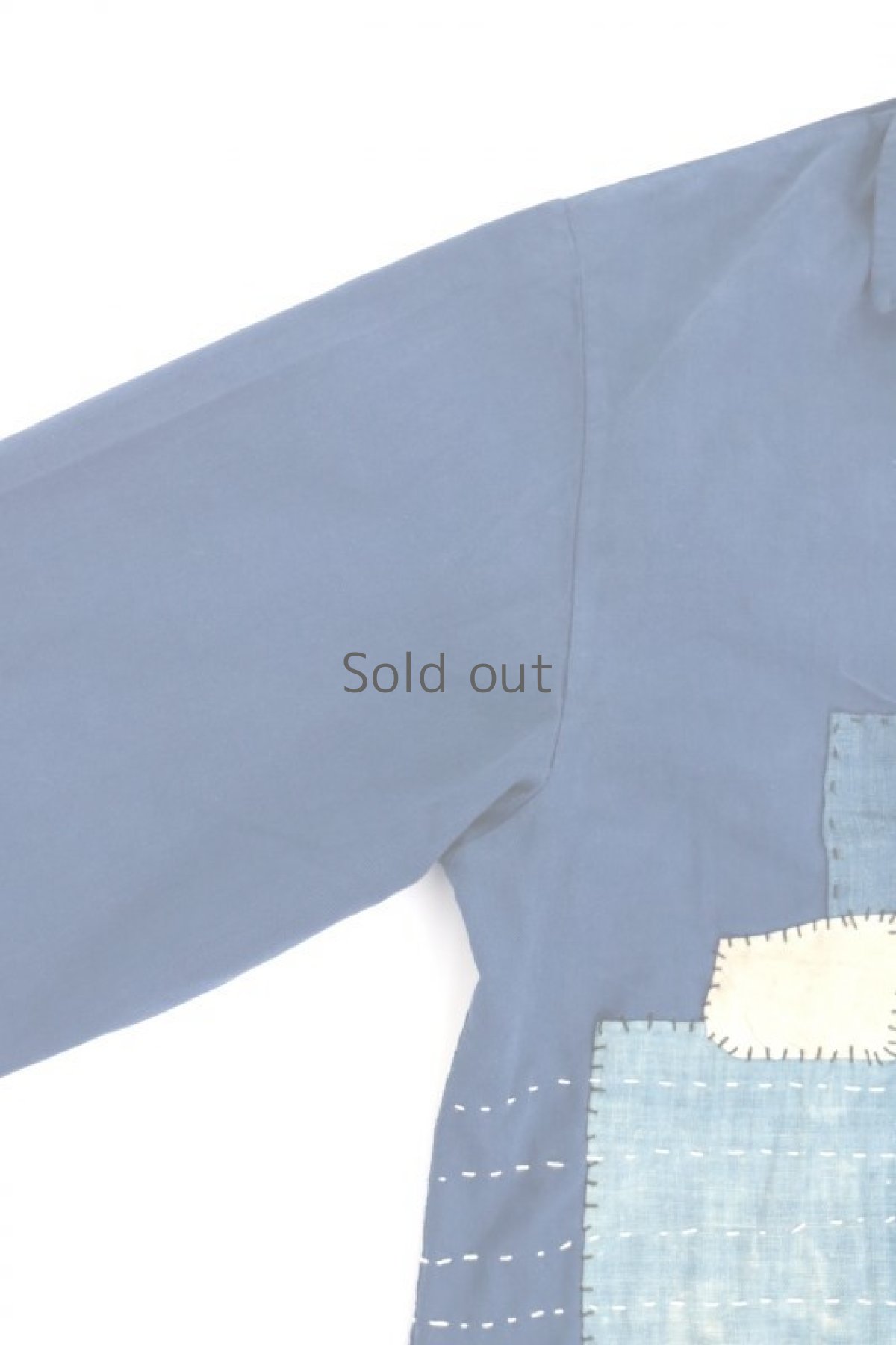 画像5: 【MITSUGU SASAKI】ビンテージリメイク×染め×古布　パッチワークボロコート（紺染め） (5)