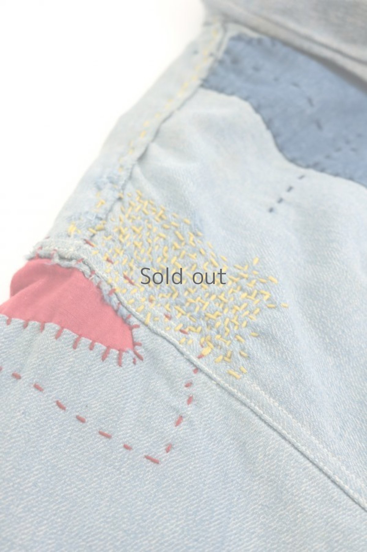 画像3: 【MITSUGU SASAKI】ビンテージ リメイク&リペア パッチワークシャンブレー プルオーバーシャツ (3)