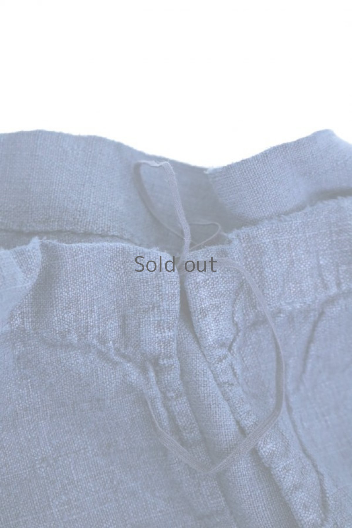 画像4: 【フランス】アンティークリネン×染　パッチワークリペア　ハーフ袖ワンピース（紺） (4)