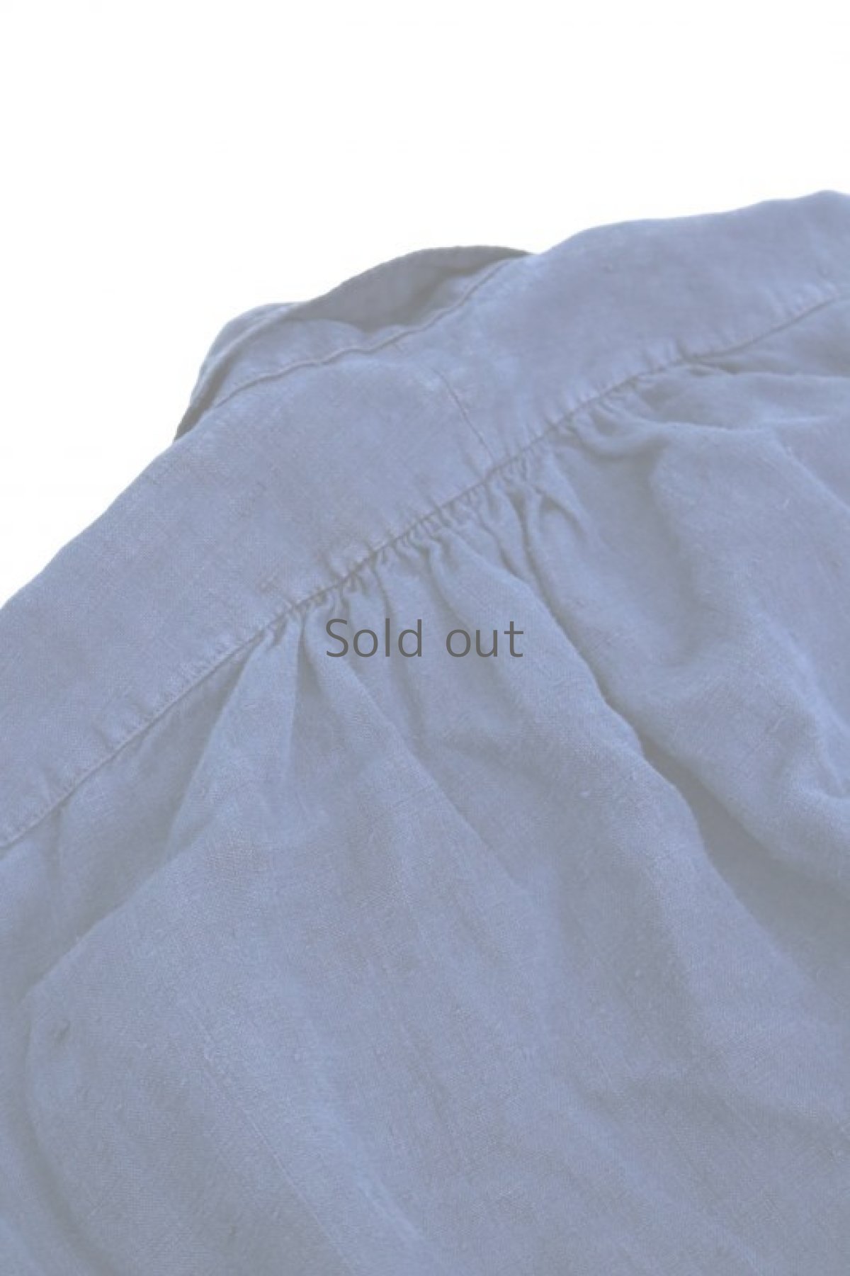 画像11: 【MITSUGU SASAKI】アンティークリネン×染め×古布　パッチワークボロスモックシャツ （紺染め） (11)