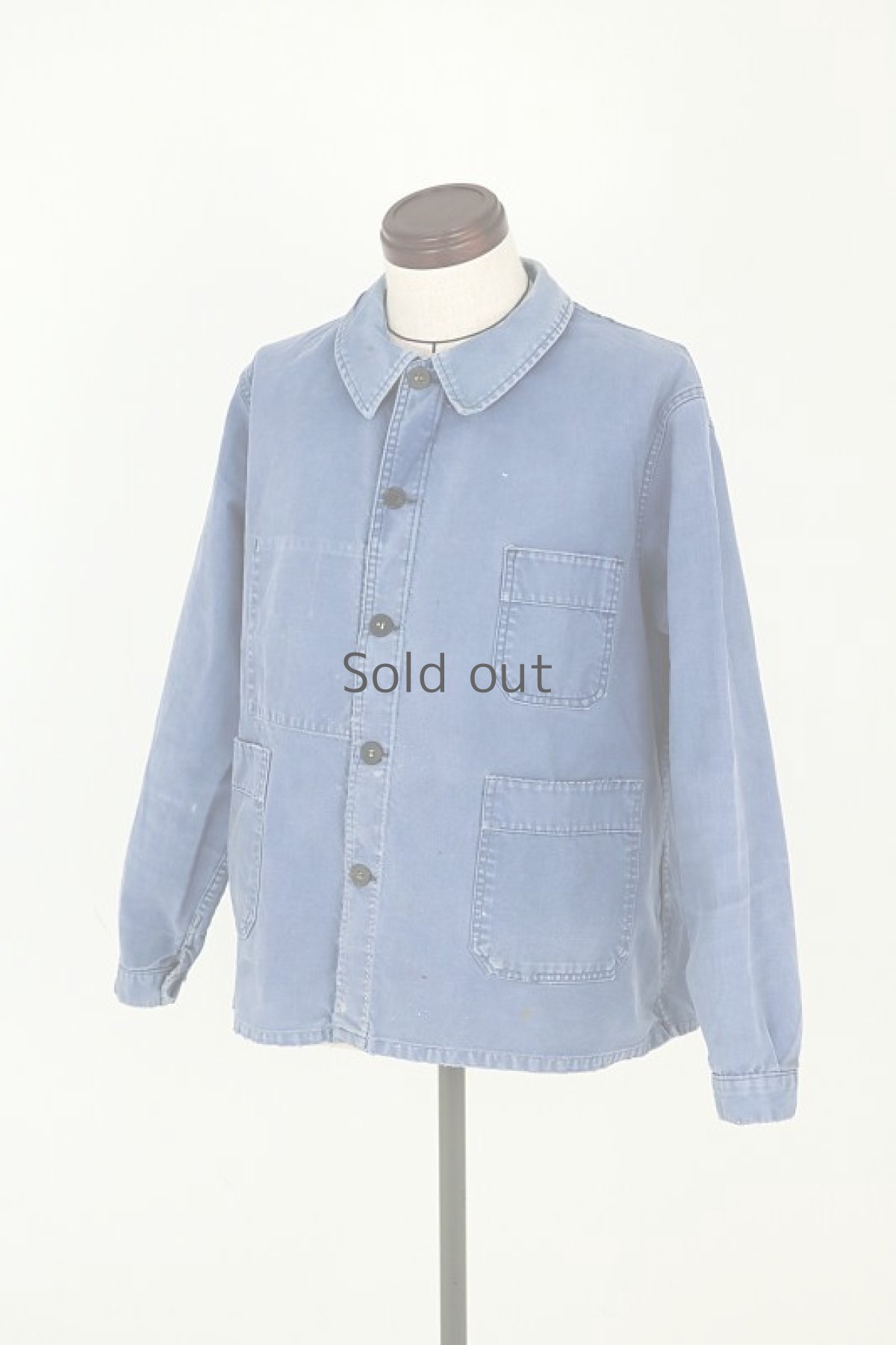 画像11: 【フランス】1960年代　ブルーコットン　リペアワークジャケット（Adolphe Lafont） (11)