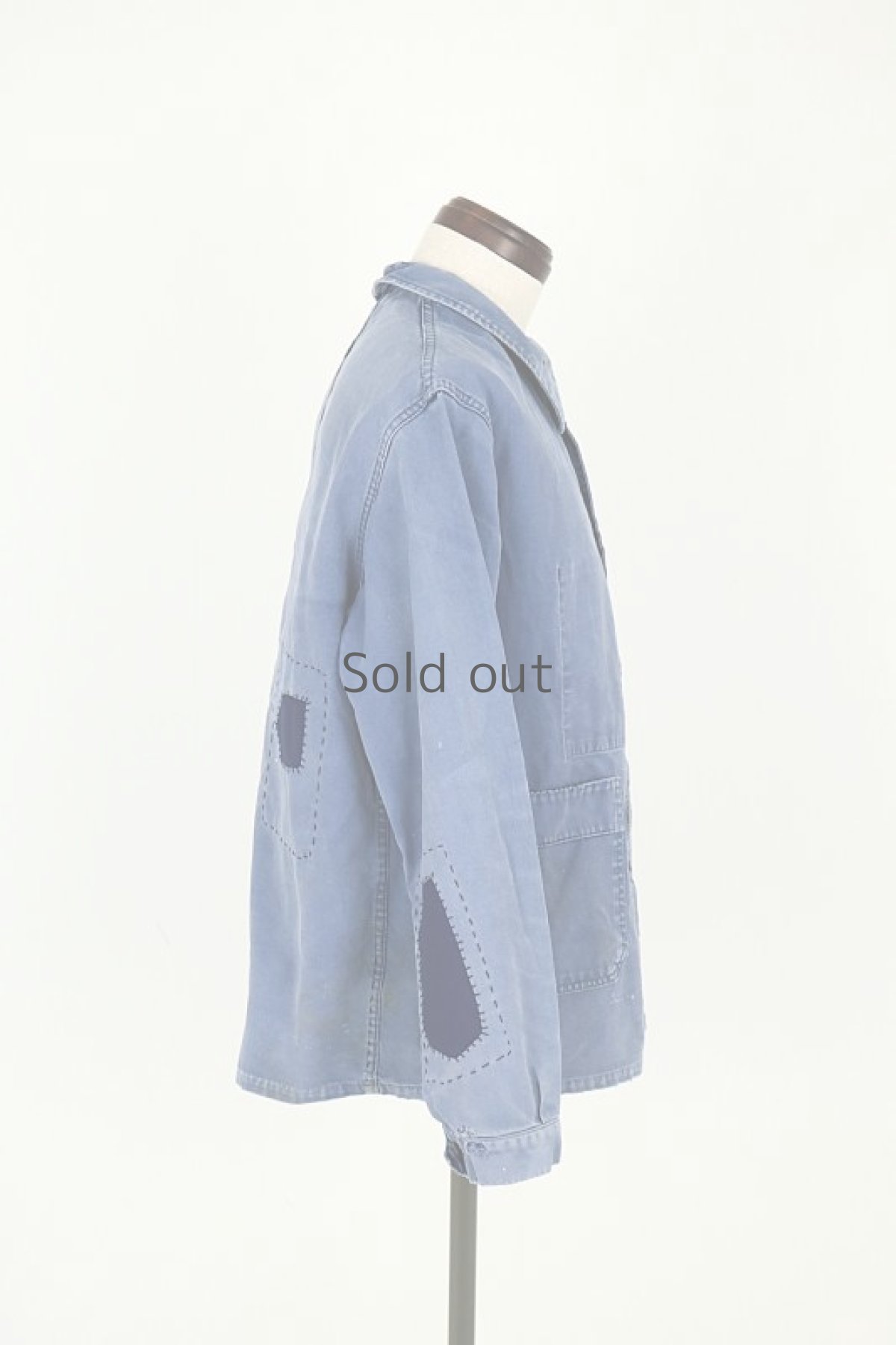 画像13: 【フランス】1960年代　ブルーコットン　リペアワークジャケット（Adolphe Lafont） (13)