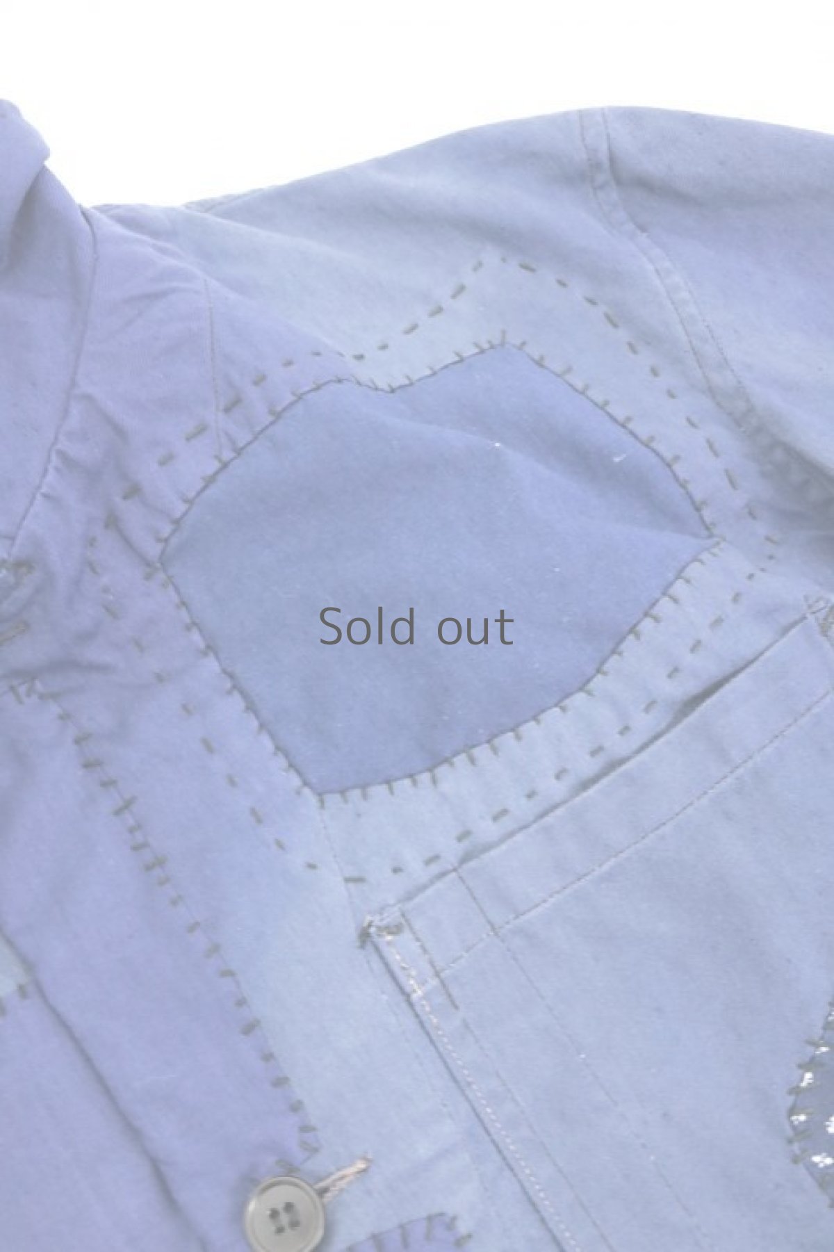 画像9: 【MITSUGU SASAKI】ビンテージリメイク　パッチワーク　ダスターコート（フレンチインクブルー） (9)