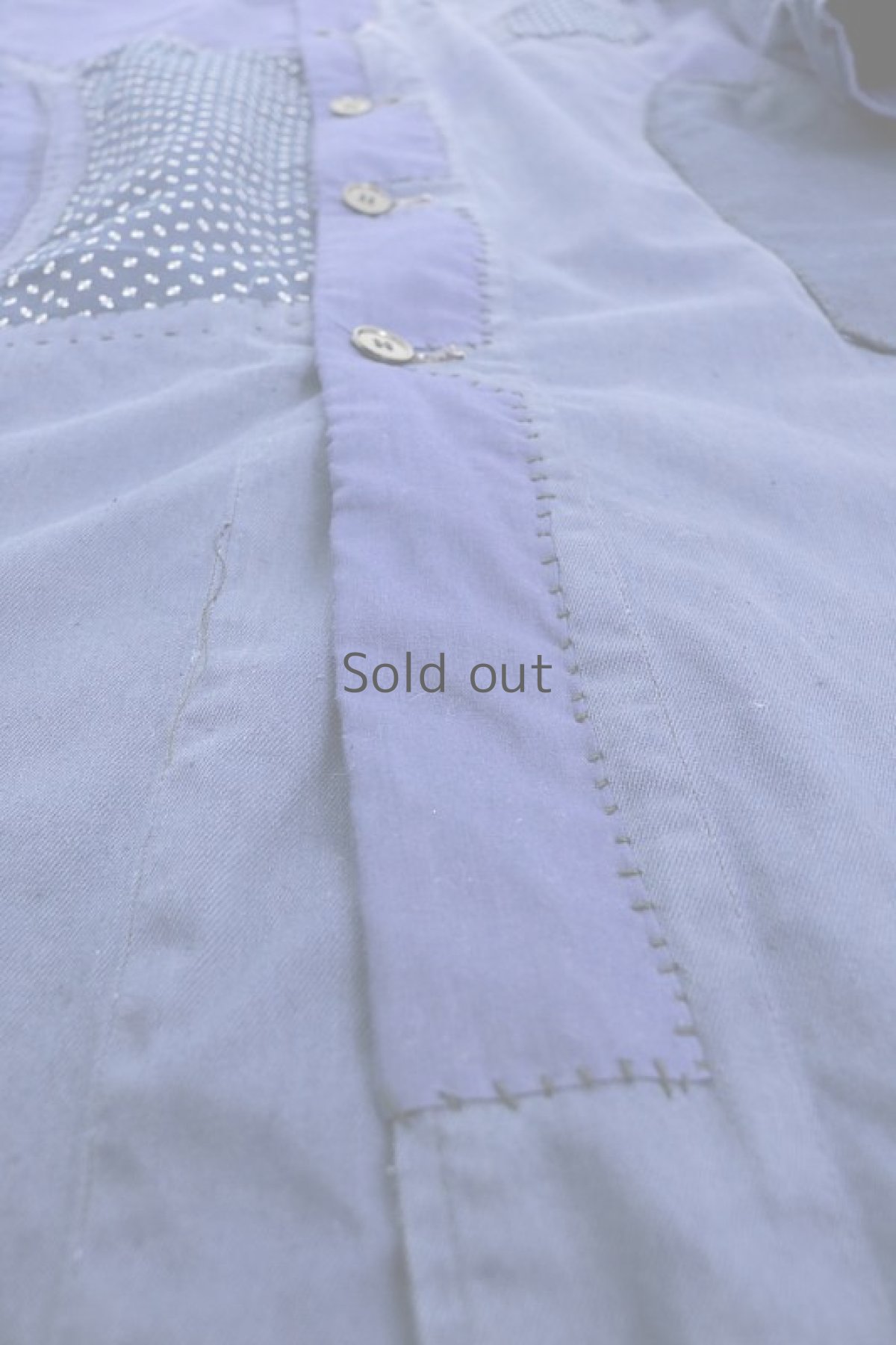 画像5: 【MITSUGU SASAKI】ビンテージリメイク　パッチワーク　ダスターコート（フレンチインクブルー） (5)