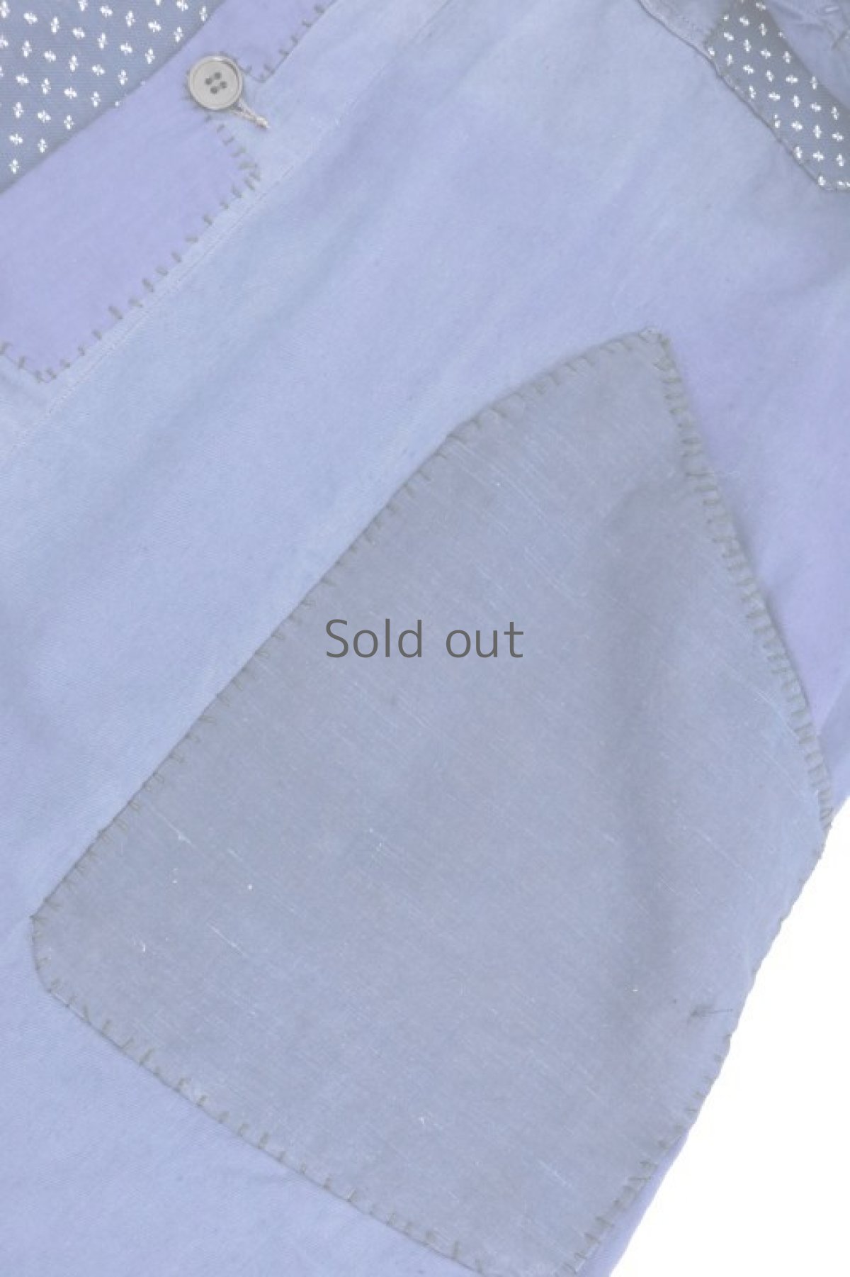 画像8: 【MITSUGU SASAKI】ビンテージリメイク　パッチワーク　ダスターコート（フレンチインクブルー） (8)