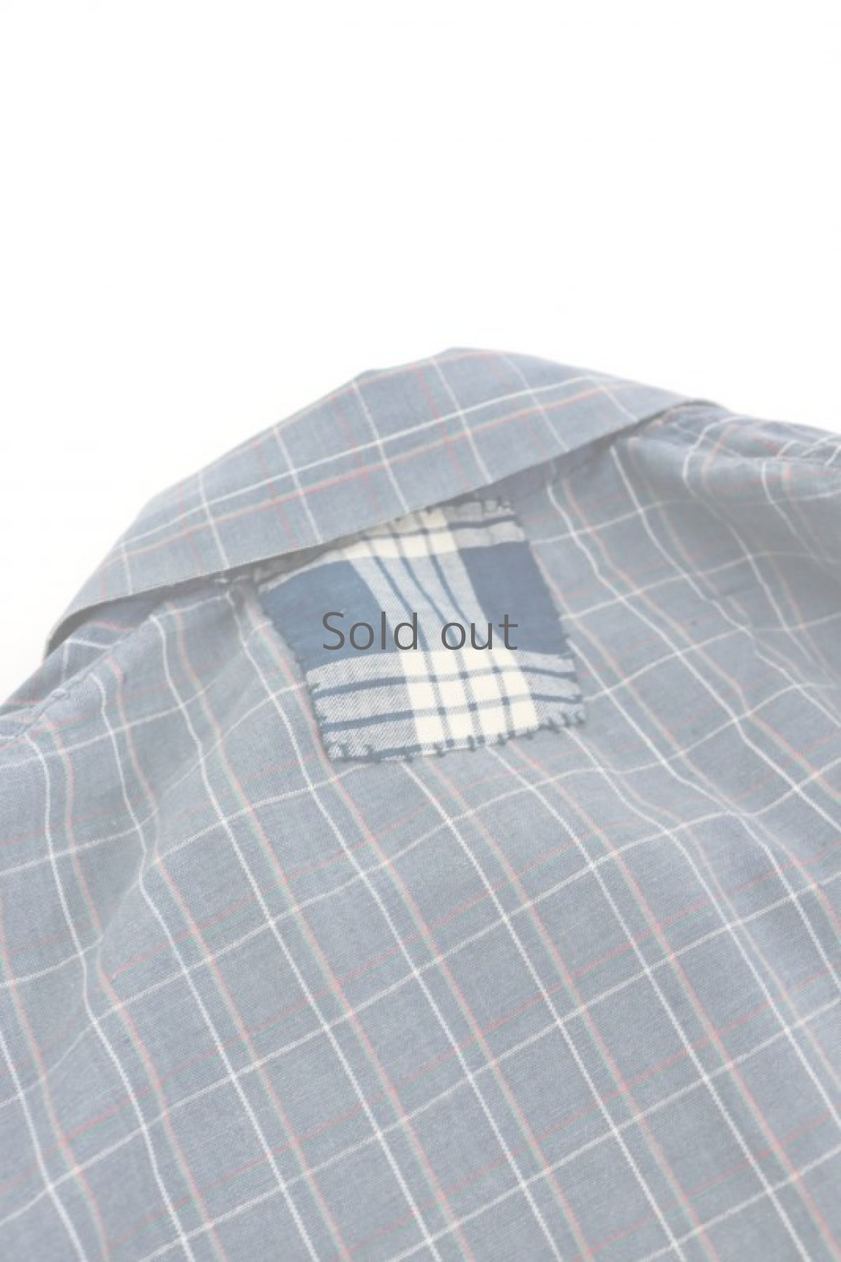 画像10: 【MITSUGU SASAKI】ビンテージリメイク　パッチワーク　チェックワークドレス（インディゴ チェック） (10)