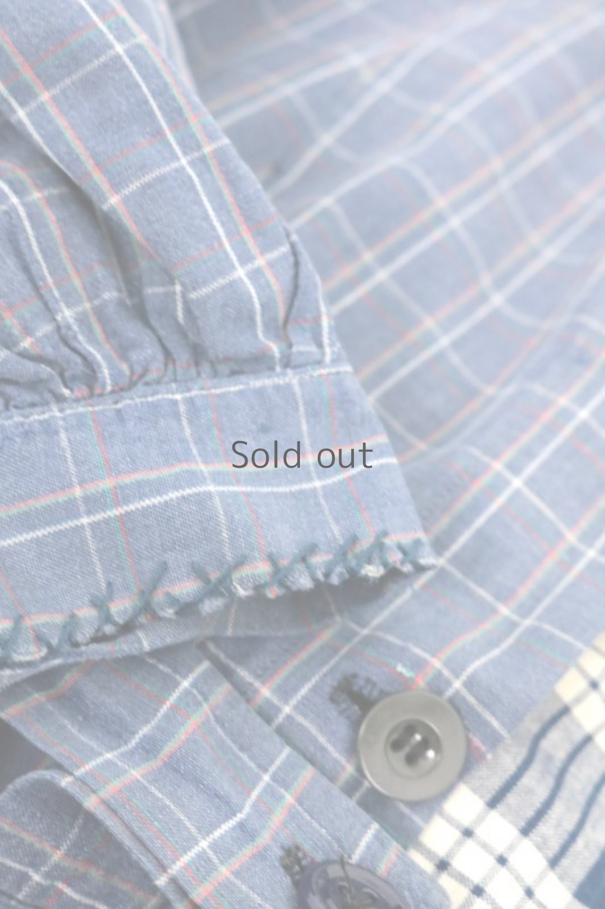 画像8: 【MITSUGU SASAKI】ビンテージリメイク　パッチワーク　チェックワークドレス（インディゴ チェック） (8)