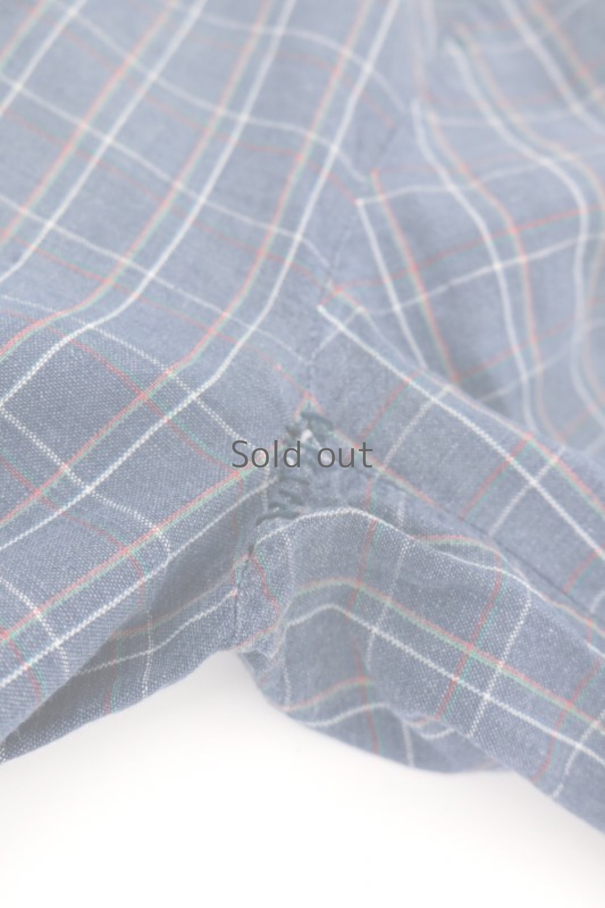 画像7: 【MITSUGU SASAKI】ビンテージリメイク　パッチワーク　チェックワークドレス（インディゴ チェック） (7)