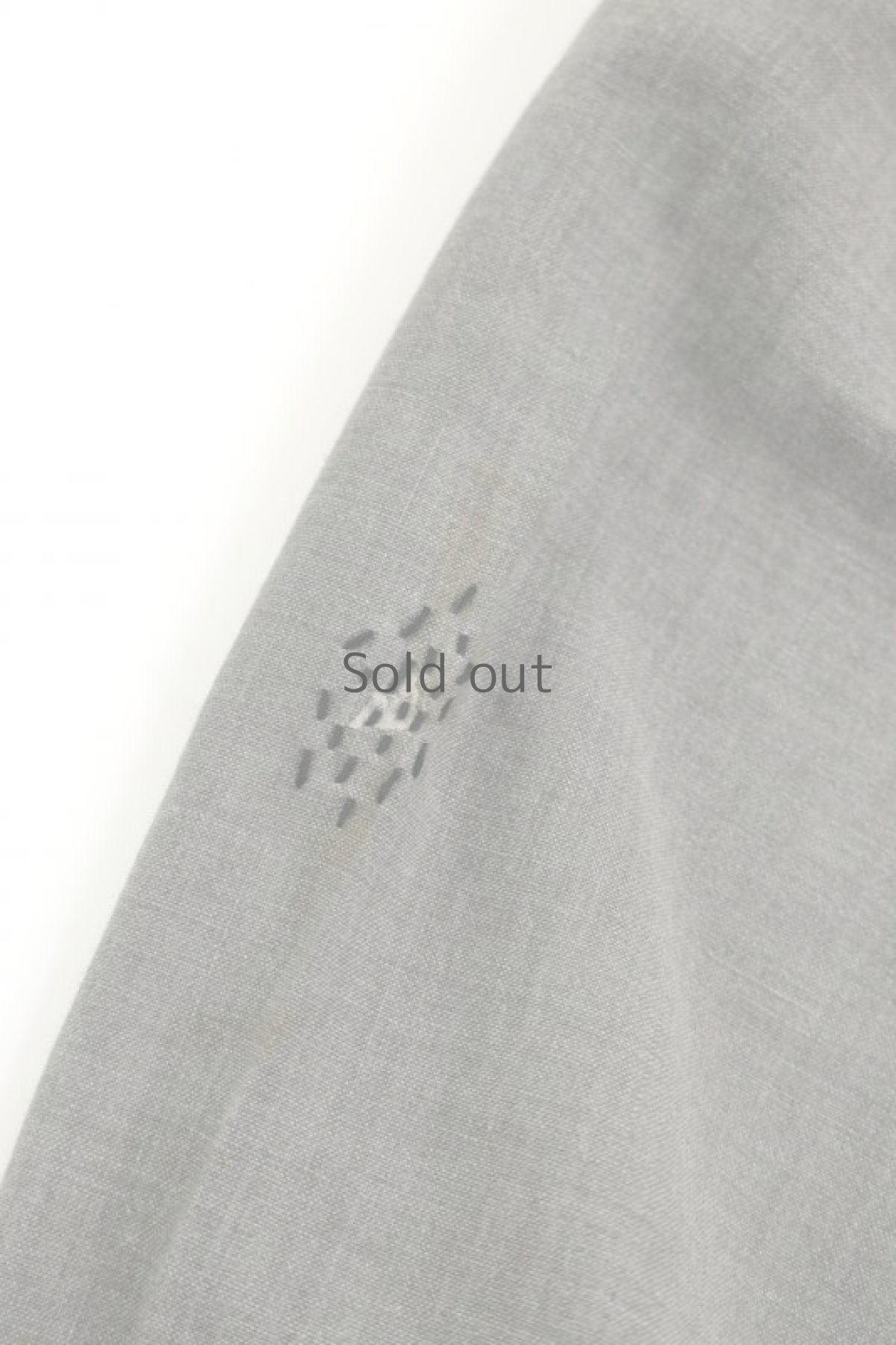 画像8: 【MITSUGU SASAKI】ビンテージ リメイク　パッチワーク　丸襟ブラックシャンブレー ワークコート (8)