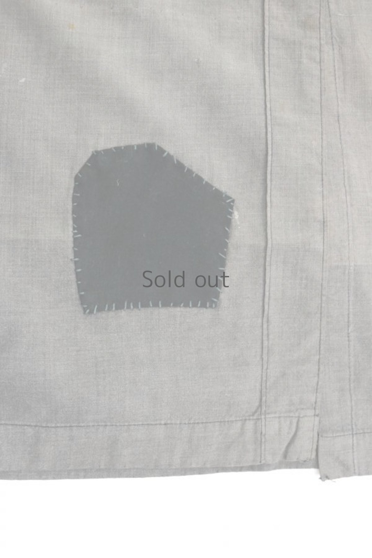 画像6: 【MITSUGU SASAKI】ビンテージ リメイク　パッチワーク　丸襟ブラックシャンブレー ワークコート (6)