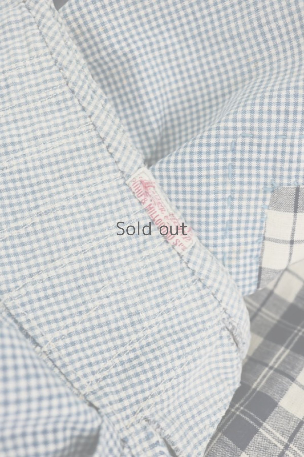 画像9: 【MITSUGU SASAKI】ビンテージリメイク　ギンガムチェック　パッチワーク　エプロンスカート (9)