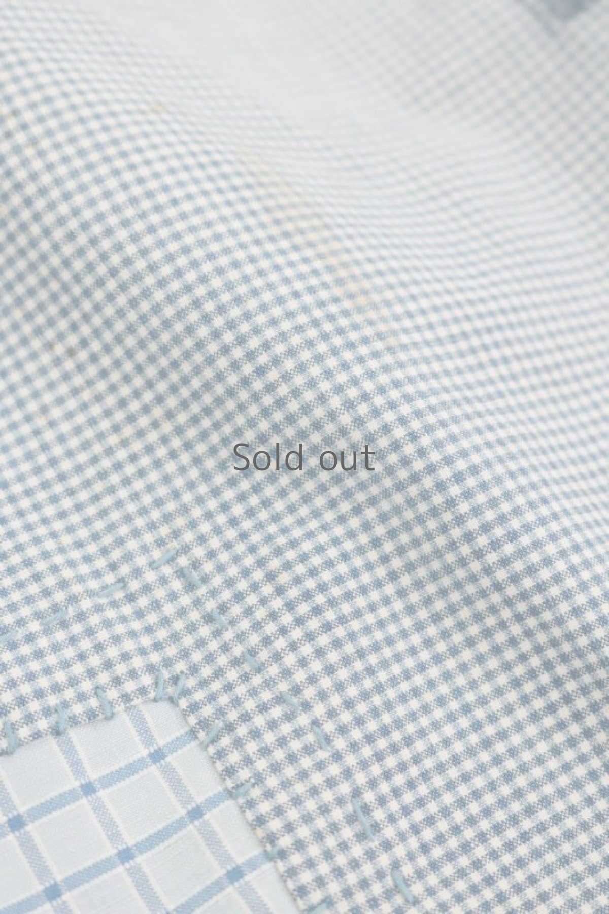 画像7: 【MITSUGU SASAKI】ビンテージリメイク　ギンガムチェック　パッチワーク　エプロンスカート (7)