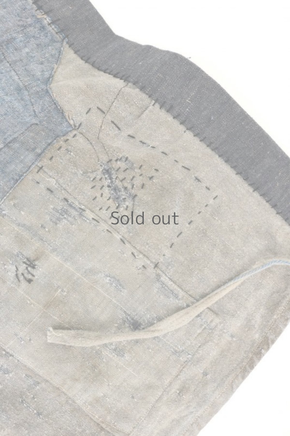 画像7: 【MITSUGU SASAKI】ビンテージリメイク　クレイジーパッチワーク　グレーリネン　ファーマーズエプロン (7)