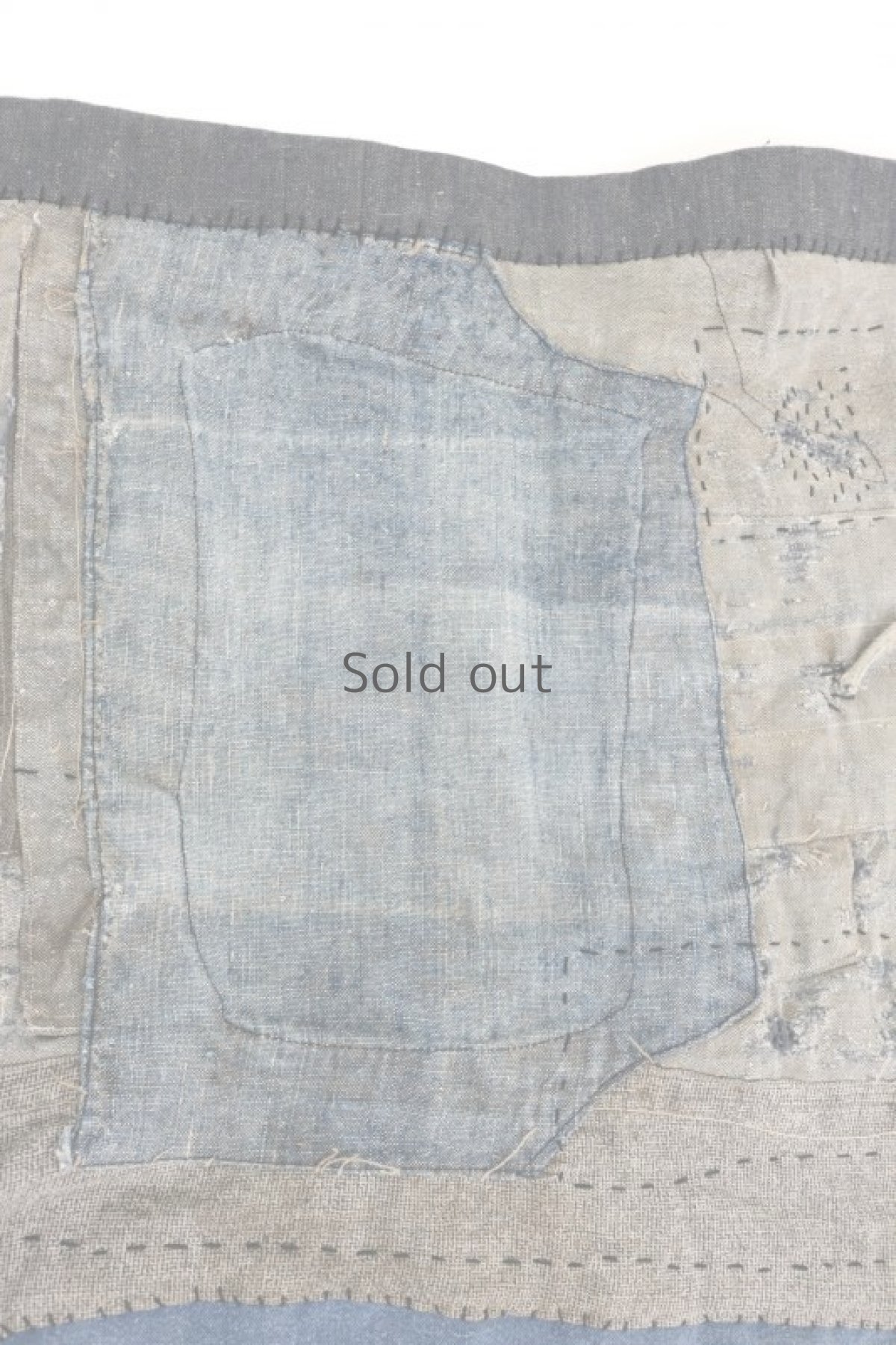 画像6: 【MITSUGU SASAKI】ビンテージリメイク　クレイジーパッチワーク　グレーリネン　ファーマーズエプロン (6)