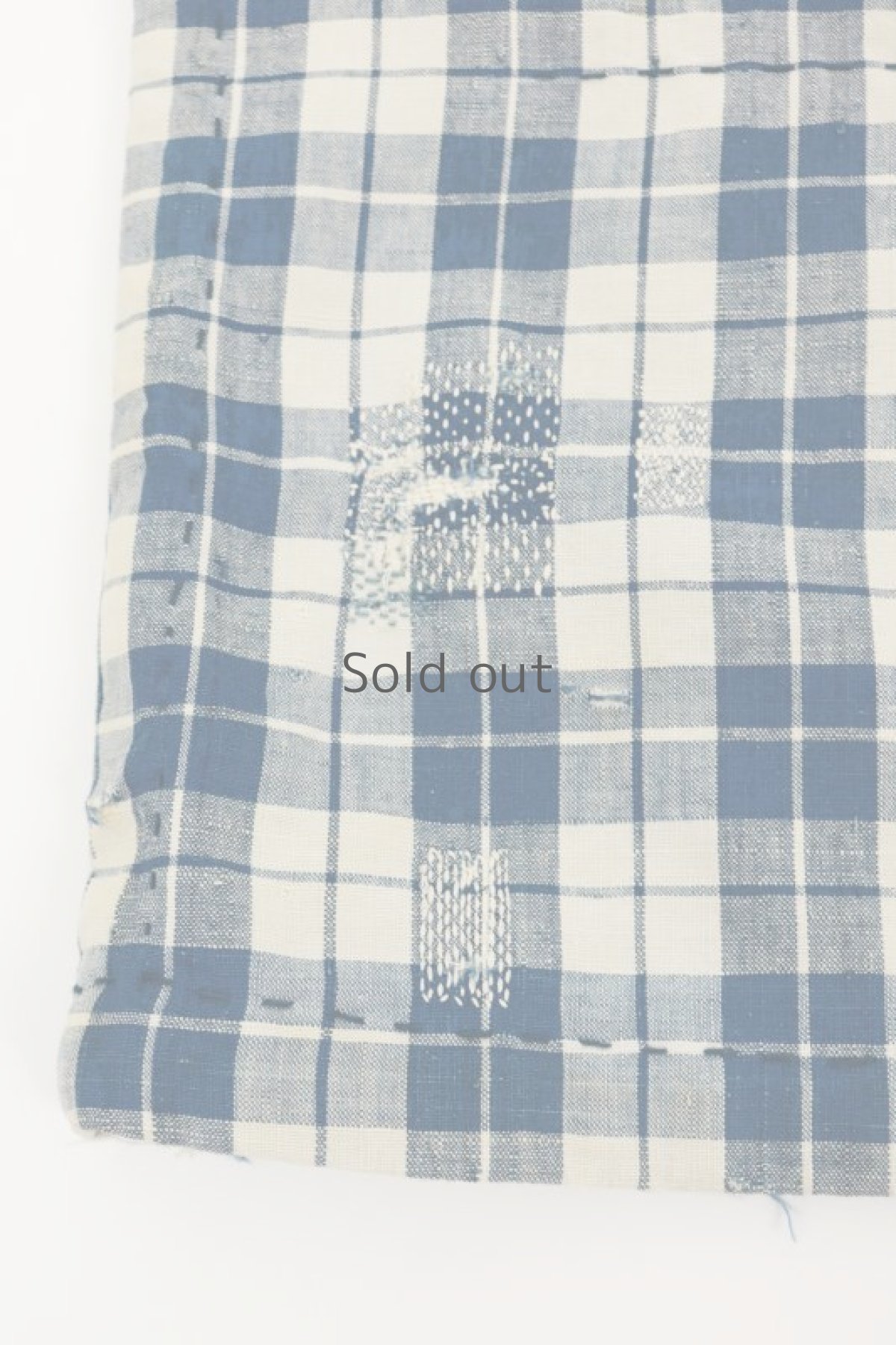 画像14: 【MITSUGU SASAKI】ビンテージリメイク　フレンチアンティーク パラカジャケット（インディゴ チェック） (14)