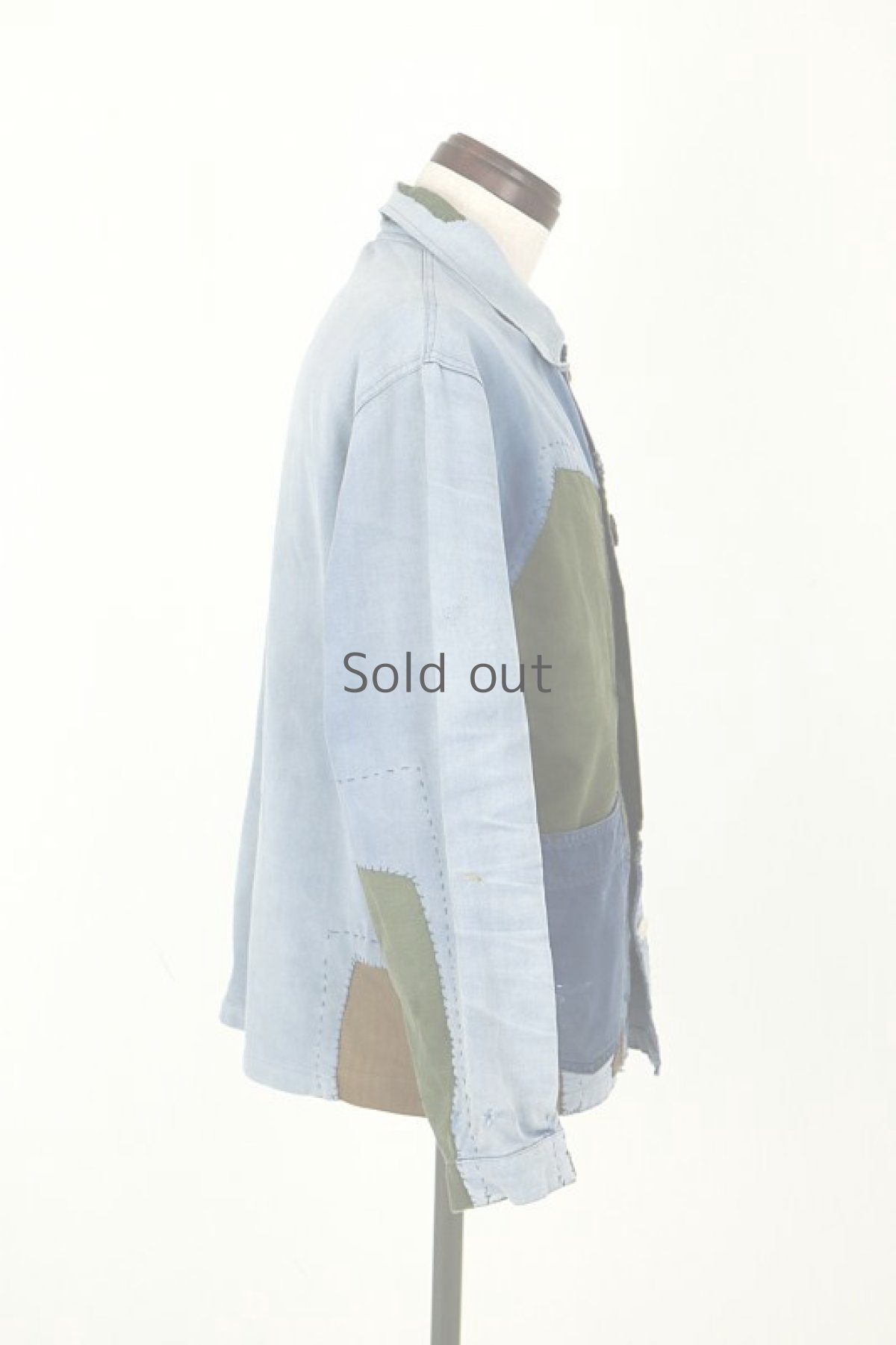 画像15: 【MITSUGU SASAKI】ビンテージリメイク　パッチワーク　ワークジャケット（ミリタリー ファブリック） (15)