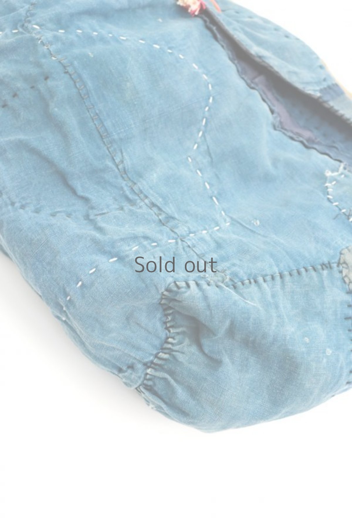 画像4: 【MITSUGU SASAKI】BORO古布　刺し子ショルダーバッグ（藍染と麻） (4)