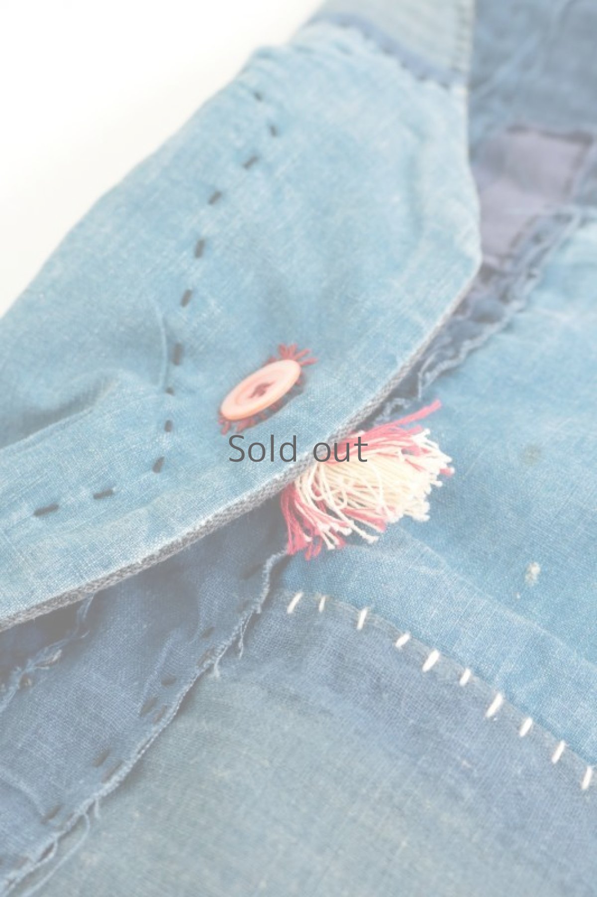 画像3: 【MITSUGU SASAKI】BORO古布　刺し子ショルダーバッグ（藍染と麻） (3)