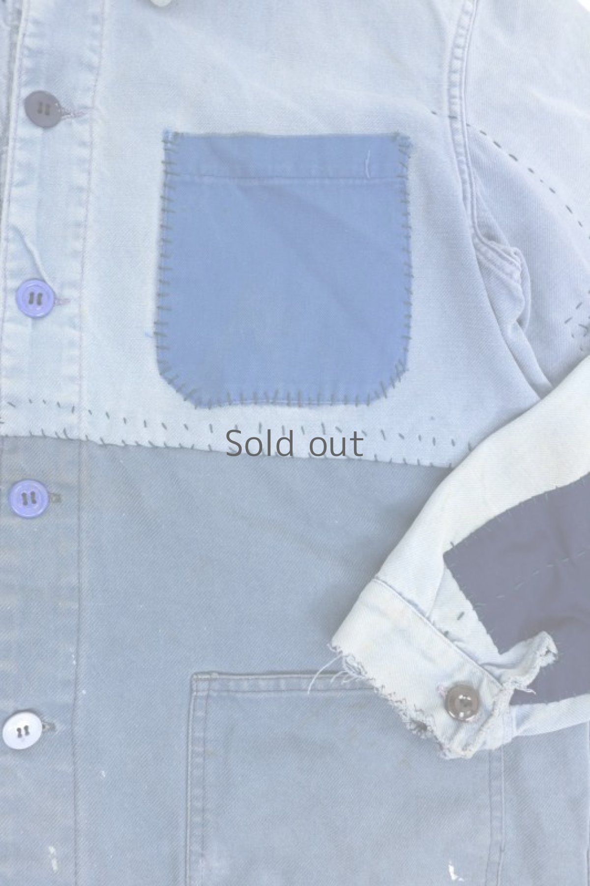 画像4: 【MITSUGU SASAKI】ビンテージリメイク　クレイジーパッチワーク　ワークジャケット (4)