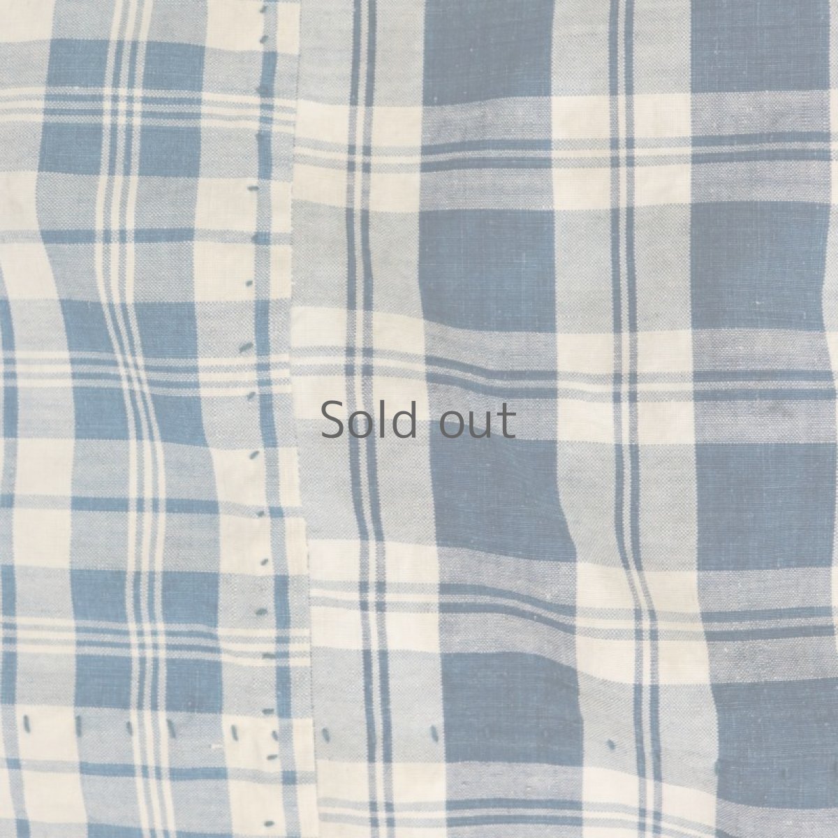 画像10: 【MITSUGU SASAKI】農婦シリーズ　フランスアンティーク インディゴ チェックロングスカート（赤ひも ） (10)