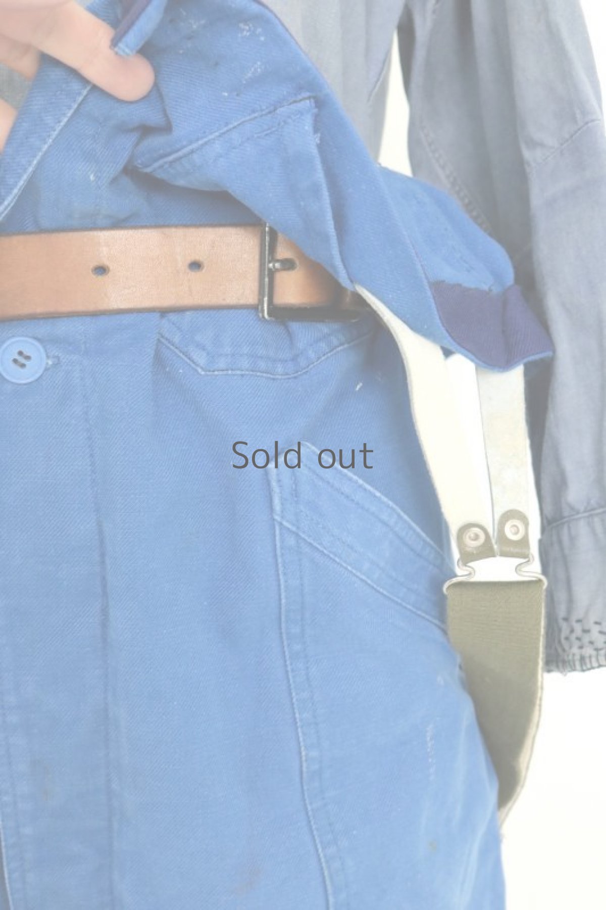 画像14: 【MITSUGU SASAKI】ビンテージリメイク　フィッシャーマンオーバーオール(ブルー) (14)