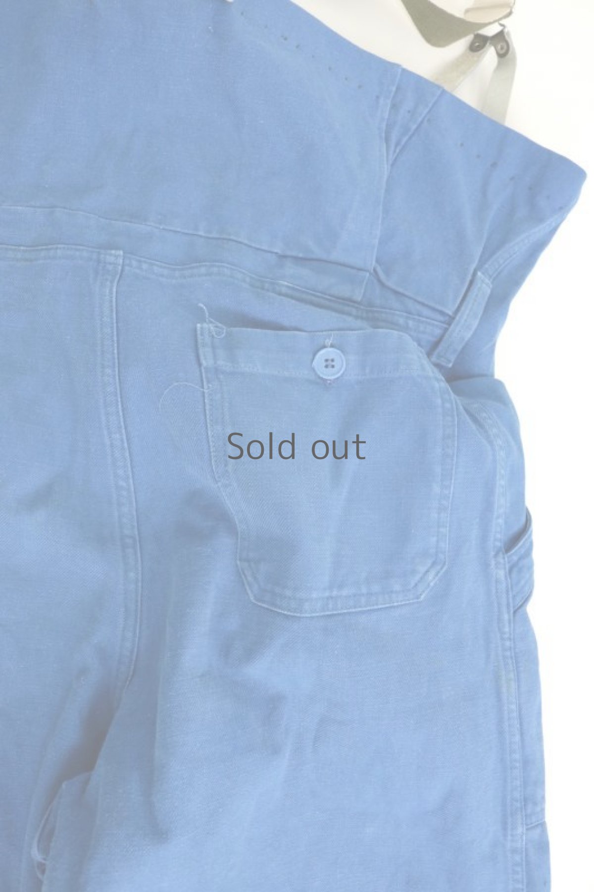 画像9: 【MITSUGU SASAKI】ビンテージリメイク　フィッシャーマンオーバーオール(ブルー) (9)