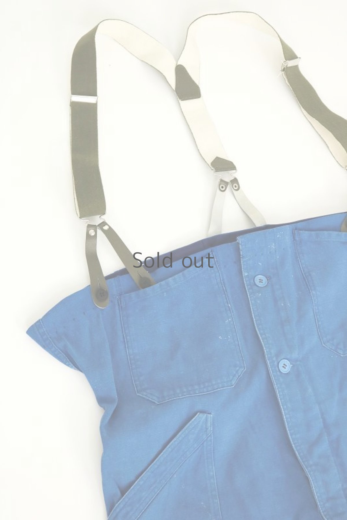 画像2: 【MITSUGU SASAKI】ビンテージリメイク　フィッシャーマンオーバーオール(ブルー) (2)