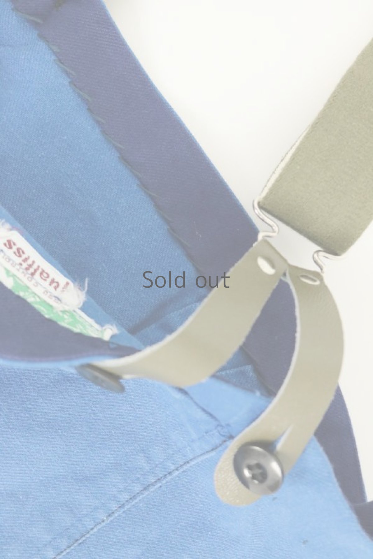 画像4: 【MITSUGU SASAKI】ビンテージリメイク　フィッシャーマンオーバーオール(ブルー) (4)