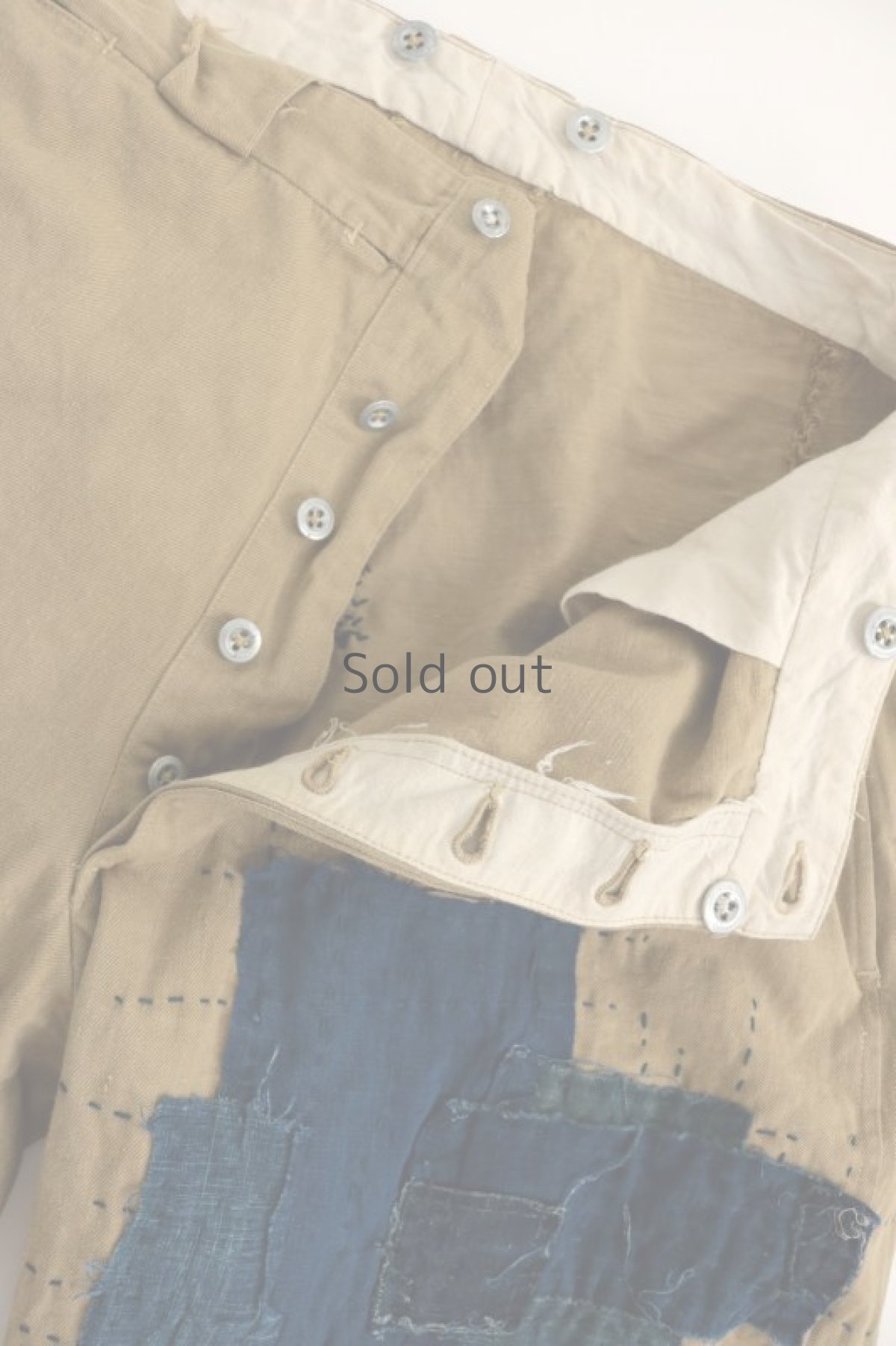 画像8: 【MITSUGU SASAKI】ビンテージリメイク×古布　刺し子ジョッパーズショーツ（藍染古布） (8)