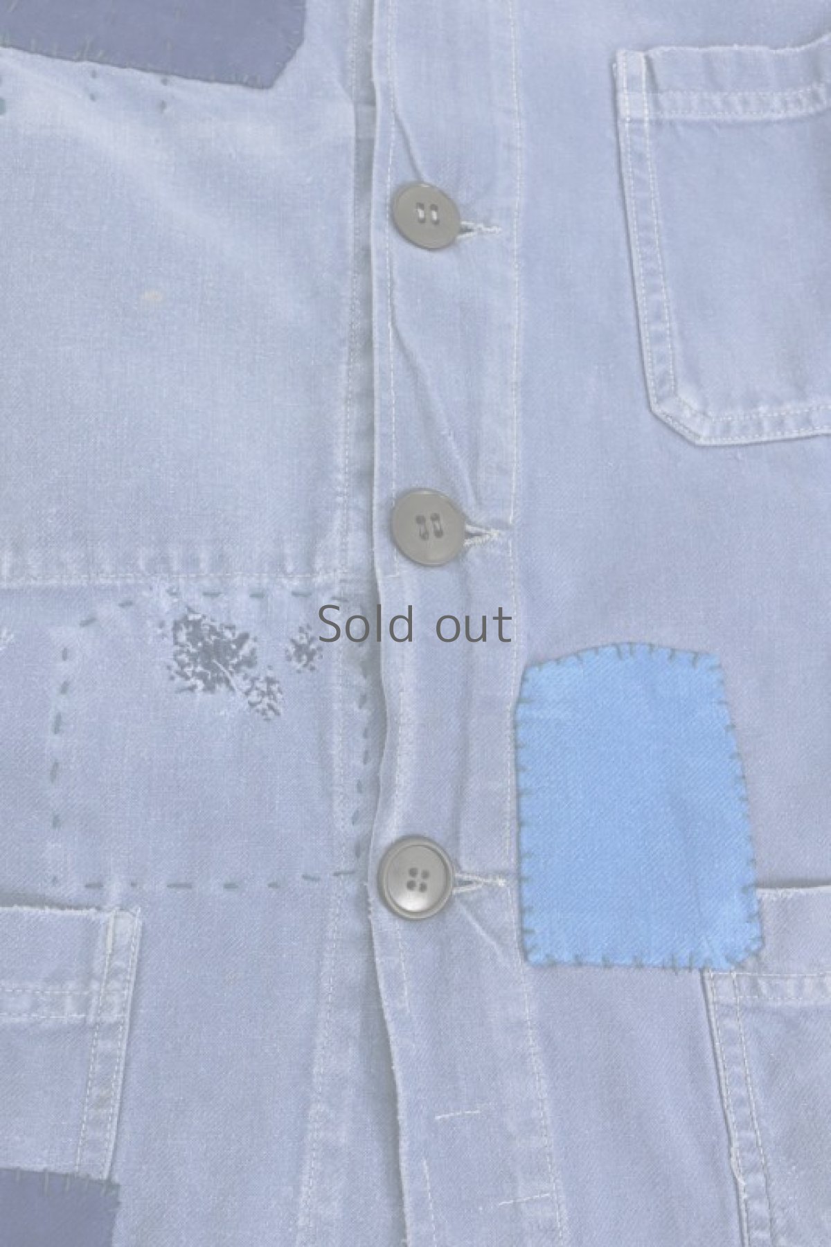 画像3: 【MITSUGU SASAKI】ビンテージリメイク　パッチワーク　ワークジャケット（小さめ） (3)