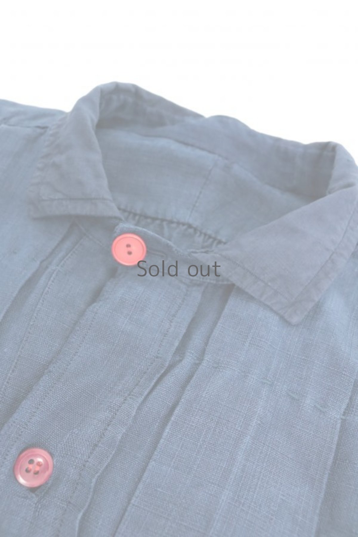 画像7: 【MITSUGU SASAKI】アンティークリネン×染め×古布　パッチワークボロスモックシャツ （紺染め） (7)