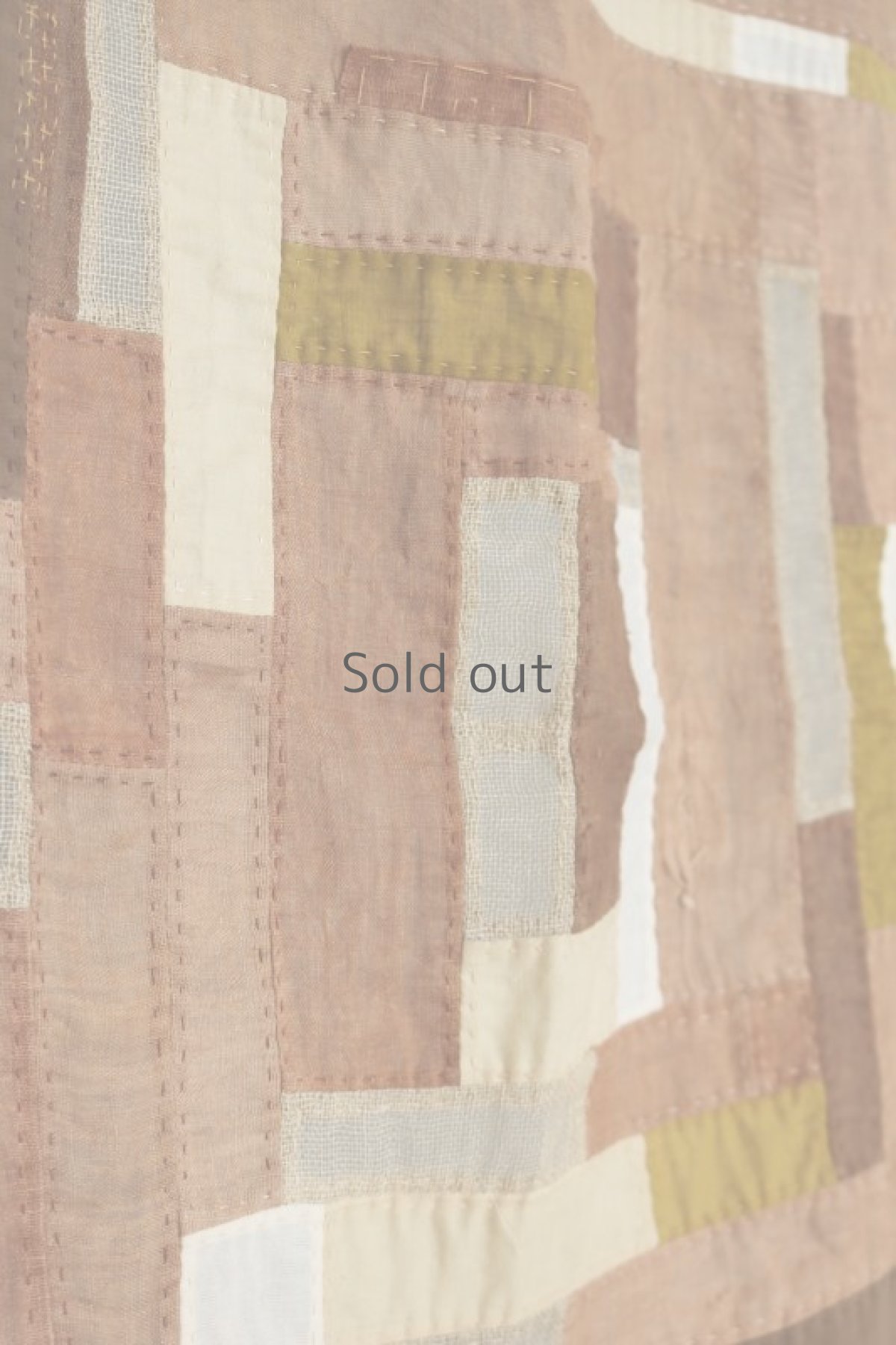 画像4: 【ササキチホ】ポジャギ（アンティークリネン/柿渋/蚊帳/茶系） (4)