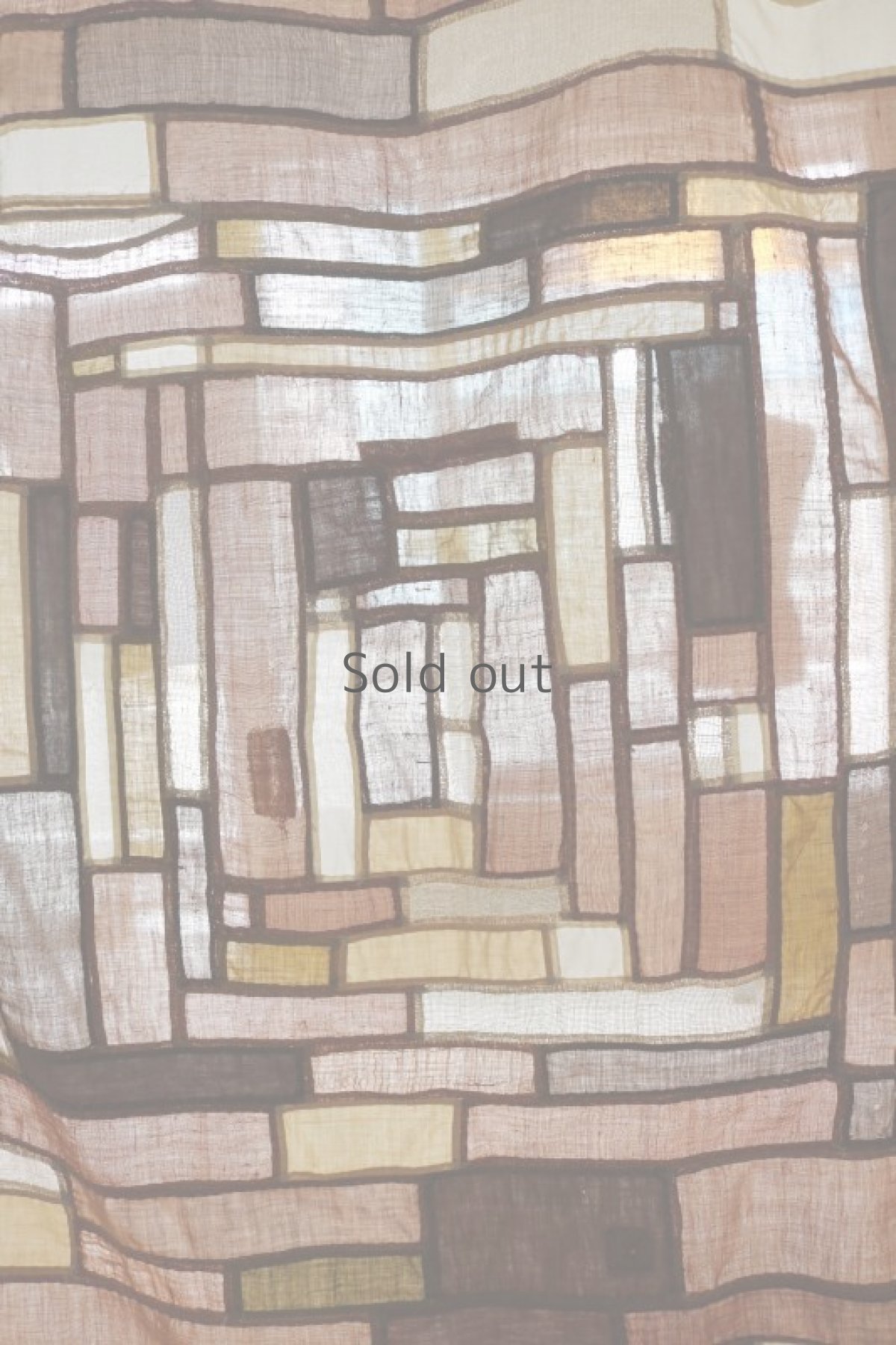 画像8: 【ササキチホ】ポジャギ（アンティークリネン/柿渋/蚊帳/茶系） (8)