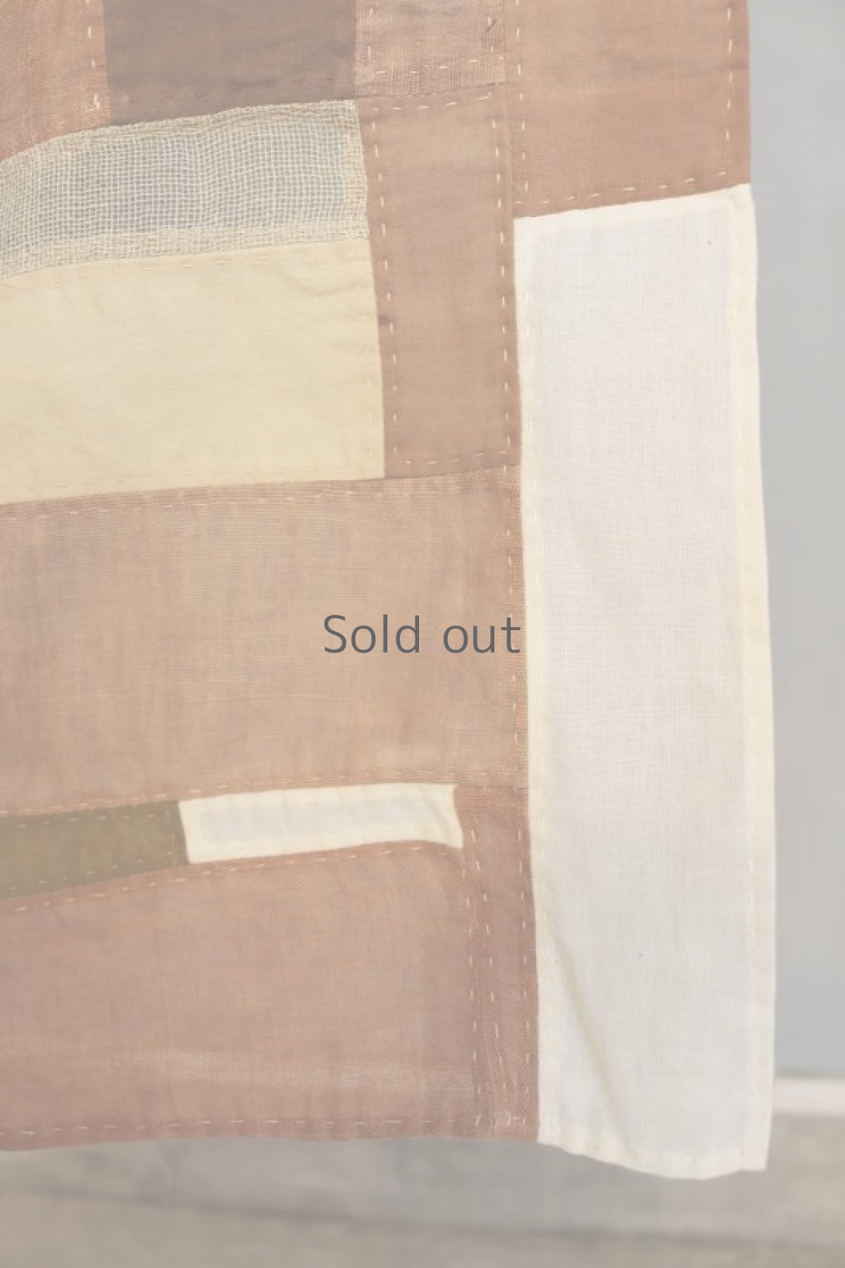 画像6: 【ササキチホ】ポジャギ（アンティークリネン/柿渋/蚊帳/茶系） (6)