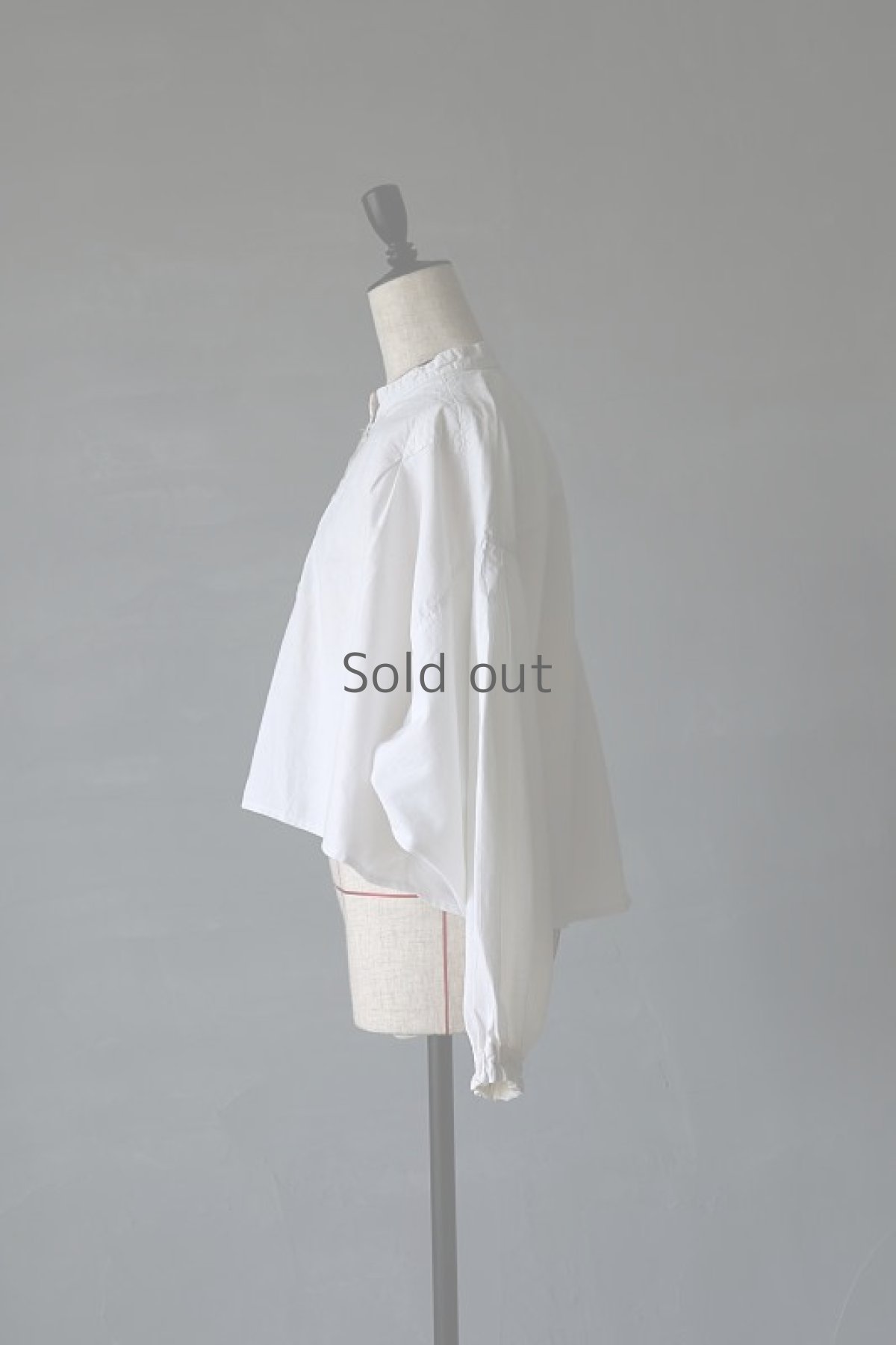 画像3: 【ササキチホ】ビンテージリメイク　生成り刺し子　ホワイトスモック  (3)