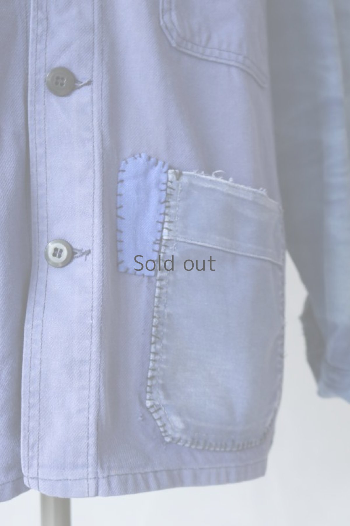 画像6: 【MITSUGU SASAKI】ビンテージリメイク パッチワーク ワークジャケット(シンプル/大きめ) (6)