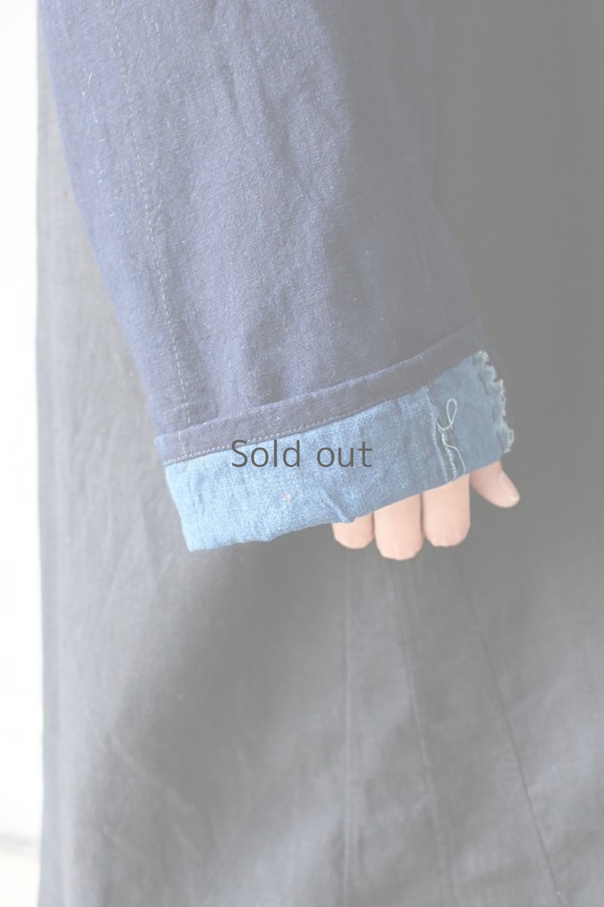 画像6: 【ササキチホ】古布　巻上衣　濃紺 (6)